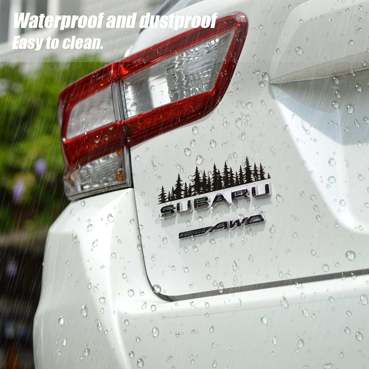 7 Inch Pine Tree Forest Stickers For Car, Premium Graphic Auto Body Decals, Forest Logo Badge Diy Stickers For Trunk Tailgate Em