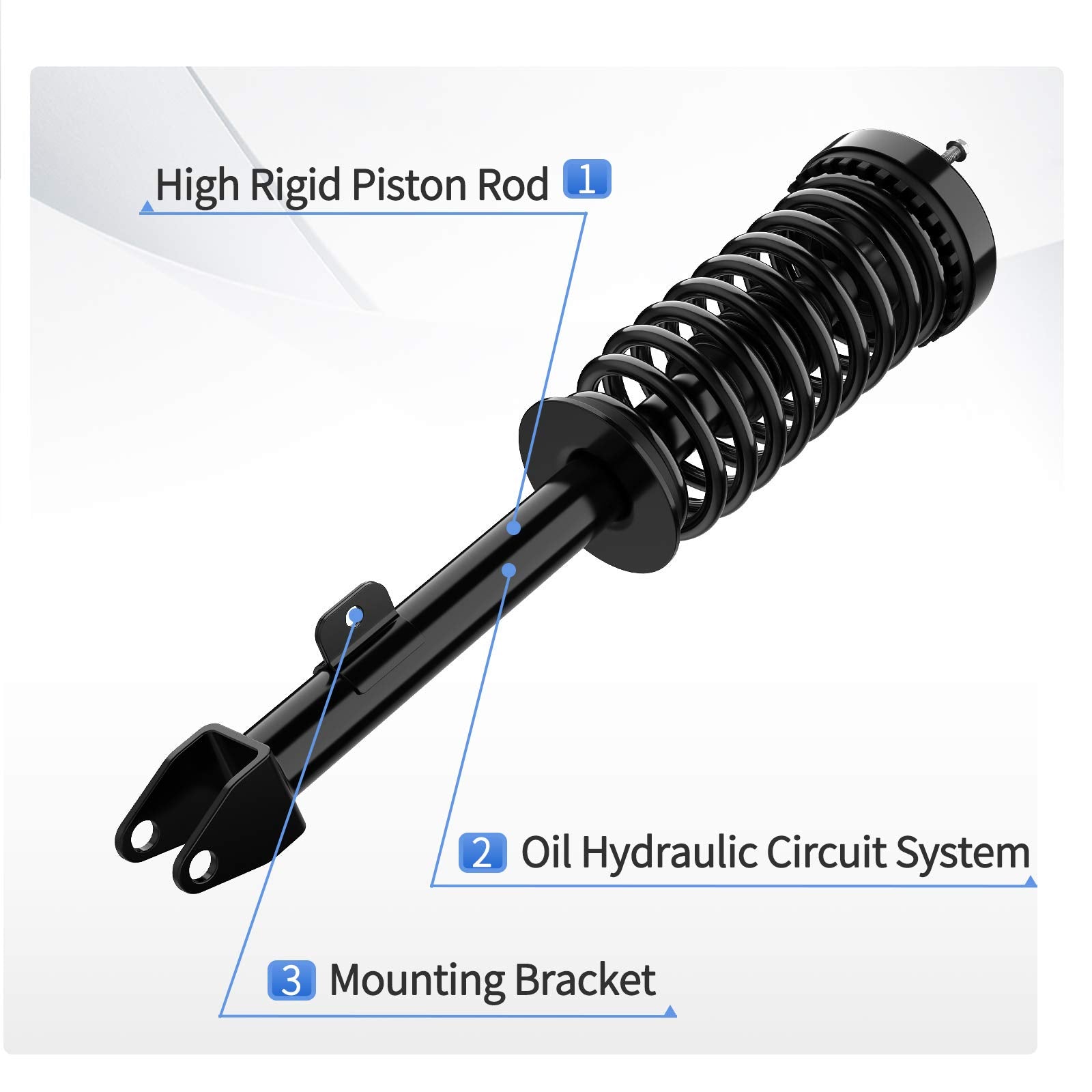 Yitamotor Front Complete Struts Rear Shocks Suspension Compatible With 2005-2010 Chrysler 300, 2006-2010 Dodge Charger, 2005-200