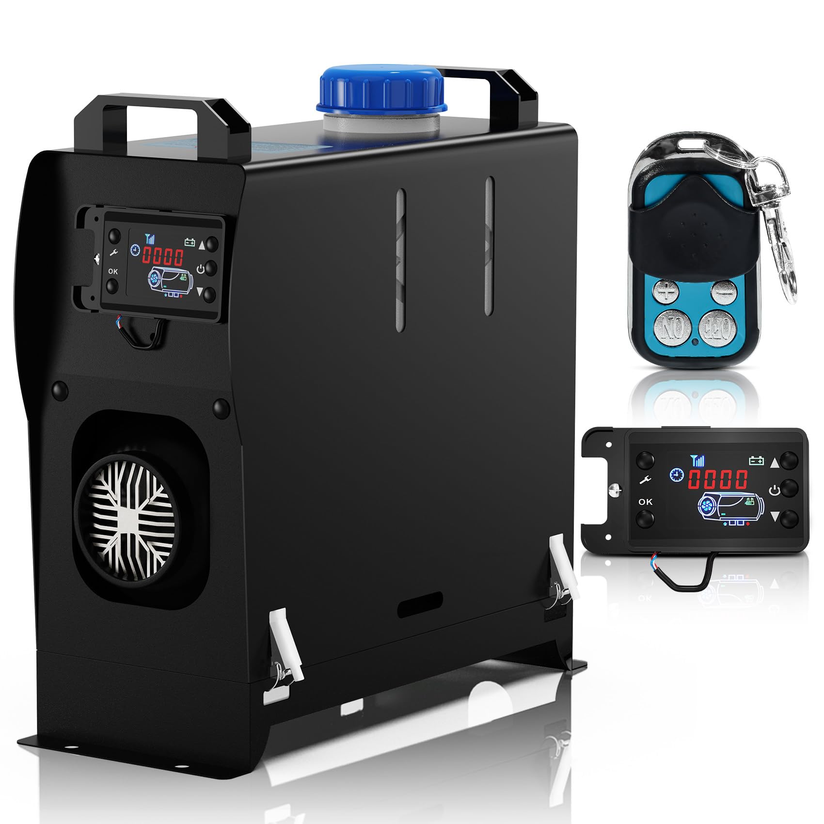 RONPOW 8KW Diesel Heater, 12V/24V All in One Portable Diesel Air Heaters with 5L Tank, Remote Control, LCD Display and Silencer 