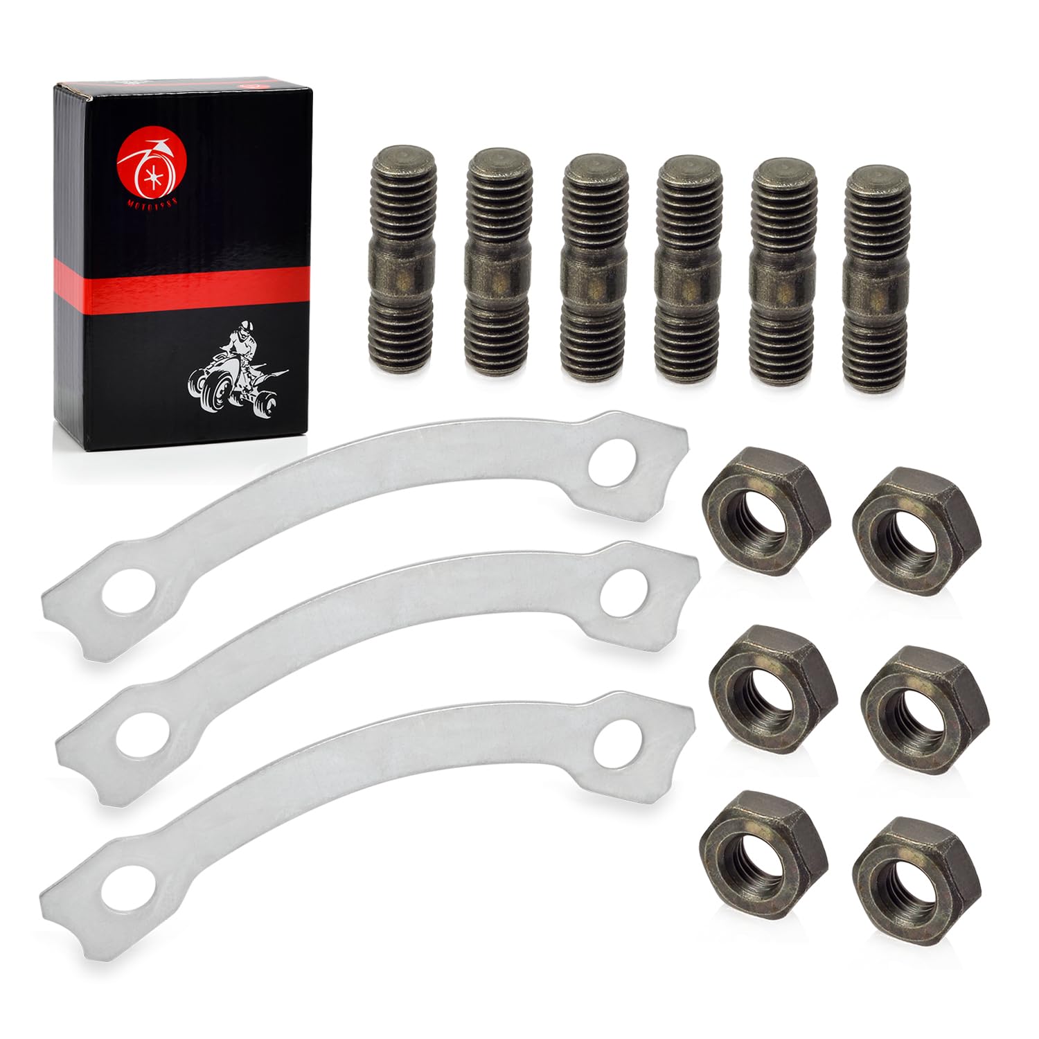 Sprocket Hub Locking Stud Nut Washer Kit For Yamaha Blaster 200 Banshee Warrior 350 Raptor 660R Breeze 125 Ytz250 It250 It400 It425 It500 Xt500 Sr400 Sr500 Yz465