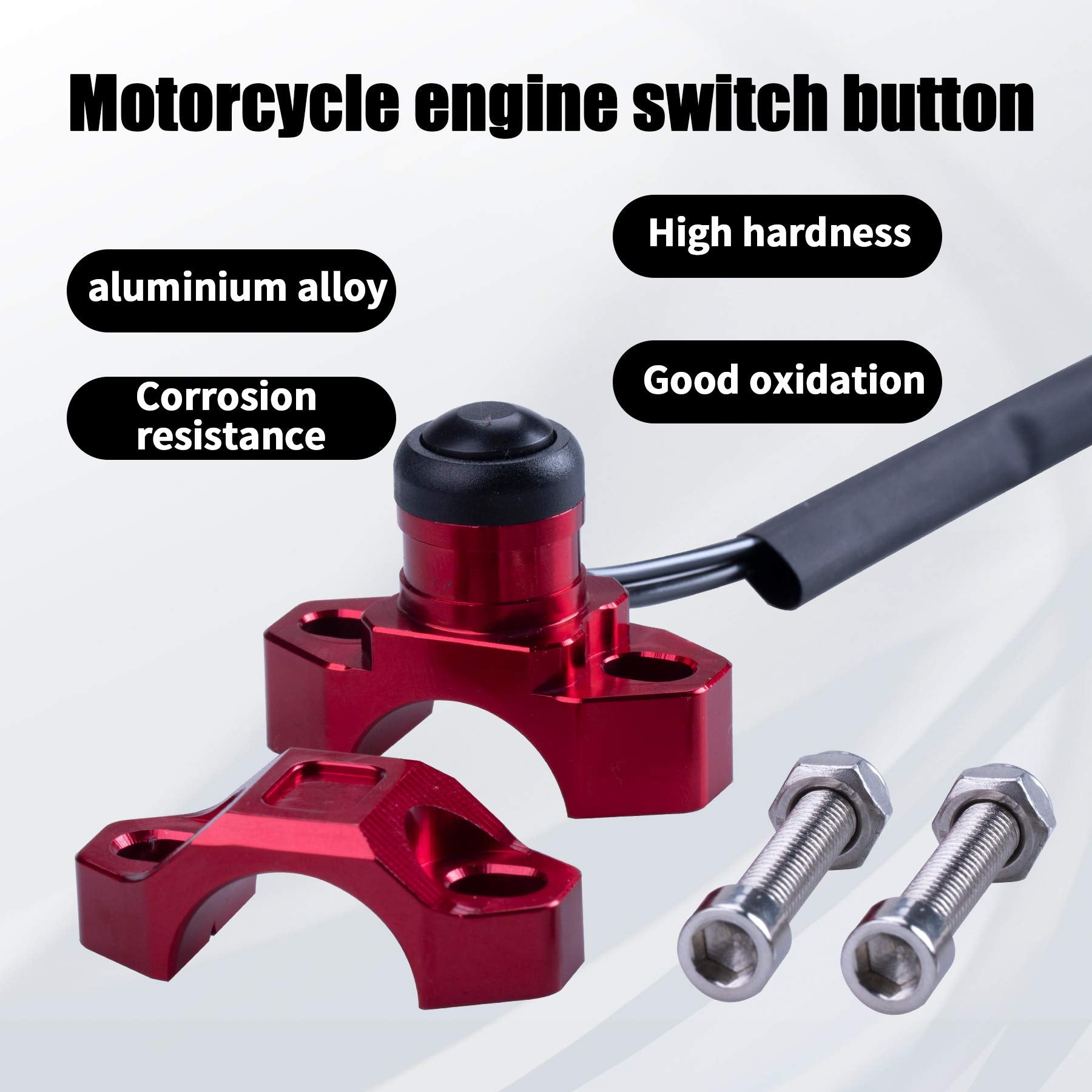 ORAEVY CNC Universal Motorcycle Engine Stop Start Kill Switch Button with Mounting Backplate Compatible with Honda CR125 CRF250
