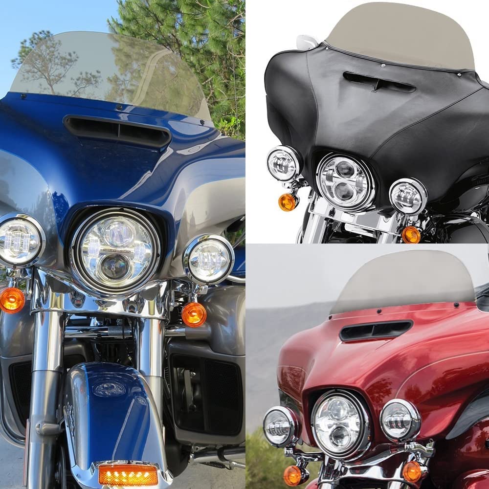 Wynmoto 7'' Tint Windshield Windscreen Compatible For 2014-2022 Harley Davidson Touring Electra Glide Street Glide 2014 2015 201