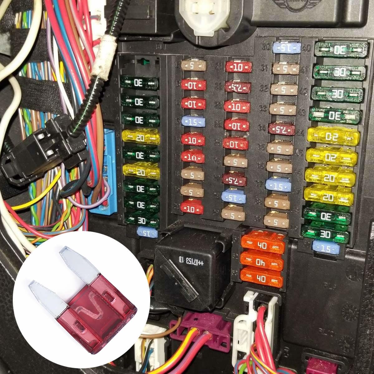 100 Pack Auto Fuses 40 Amp Apm/Atm 32V Mini Blade Style Fuses 40A Short Circuit Protection Car Fuse (40 Amp)