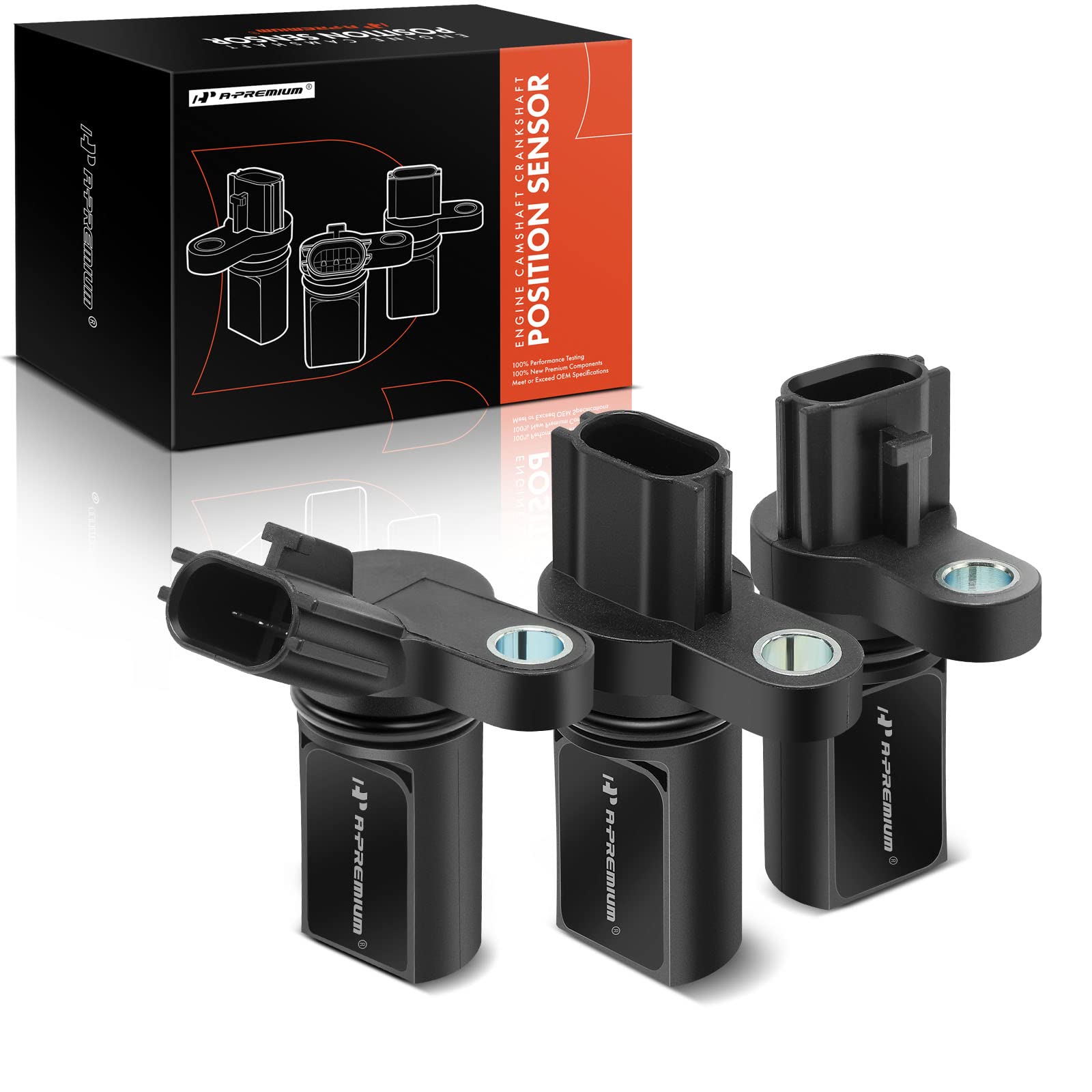 A-Premium Camshaft Crankshaft Position Sensor Compatible with Nissan & Infiniti Vehicles - 3.5L V6 - Altima, Maxima, 350Z, Muran