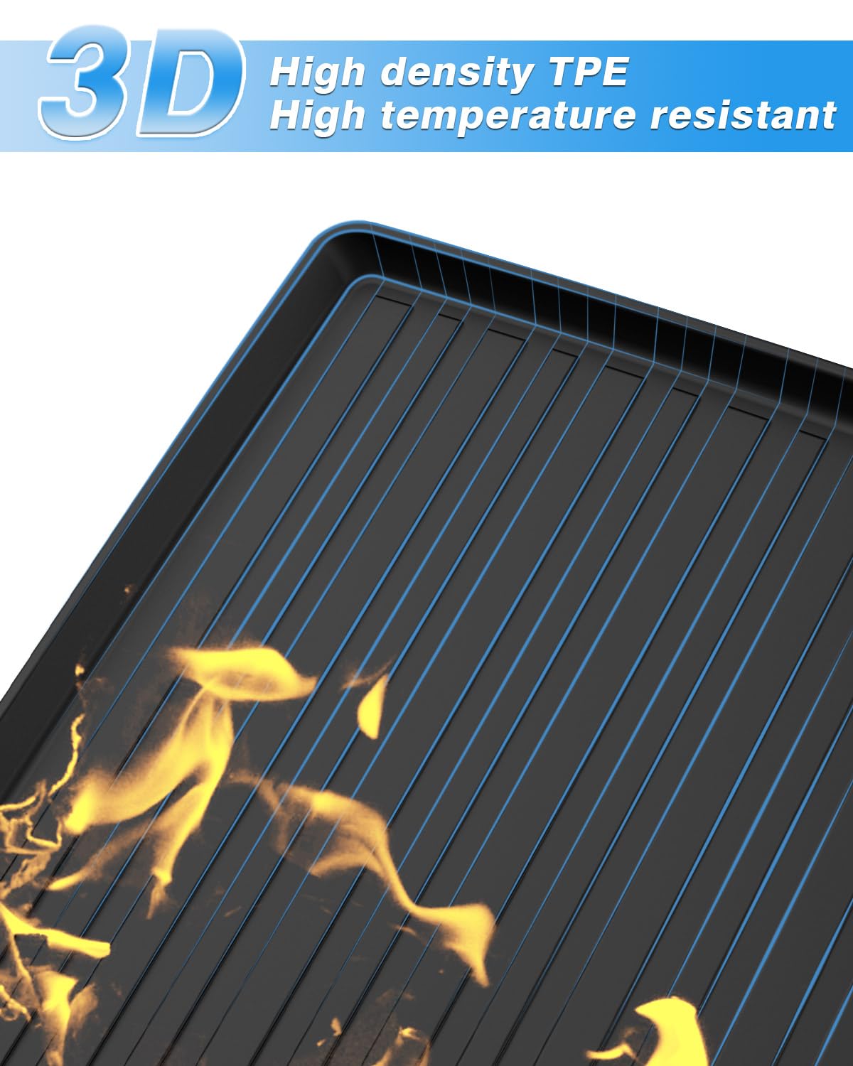 Powerty Trunk Mat For 2020-2025 Mercedes-Benz Gle Accessories Cargo Mats Tpe All Weather Cargo Liner Heavy-Duty Trunk Liners