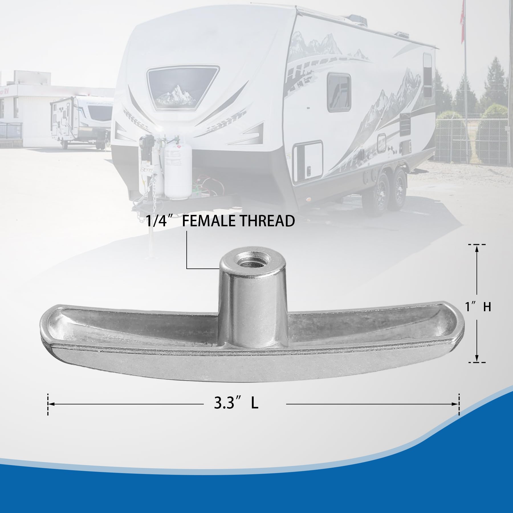 GLOBIZ RV Waste Water Valve Handles Replacement Fit for 1 1/2''