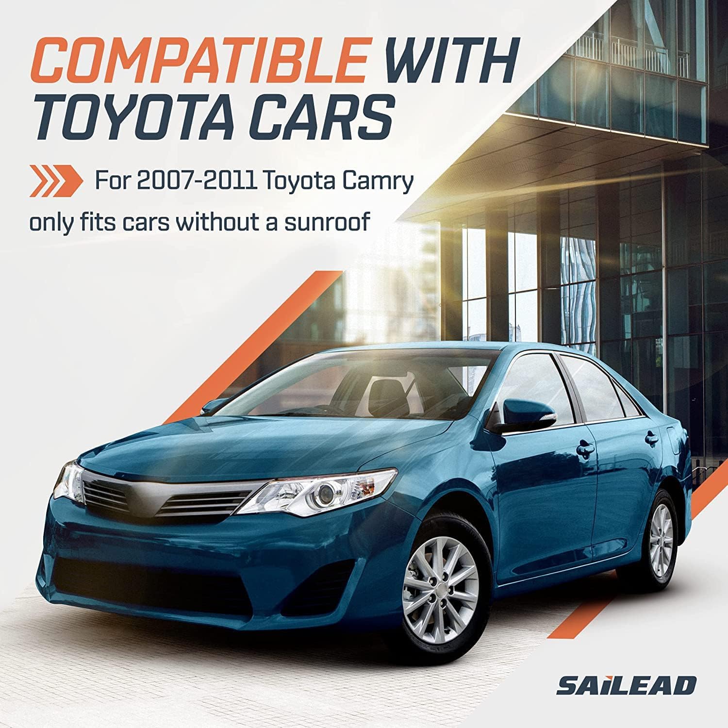 Sailead Auto Left Driver Side Sun Visor Fit For Toyota Camry 2007 2008 2009 2010 2011 And Camry Hybrid Without Sunroof And Light