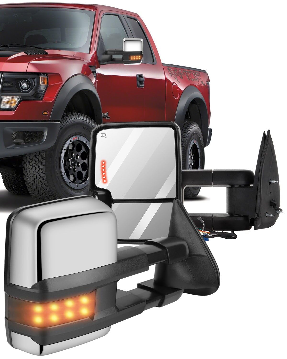 Eccpp Tow Mirrors Fit For 2003-06 For Chevy Silverado Suburban For Gmc Sierra 1500 2500 3500 Tahoe Towing Mirrors Power Heated T