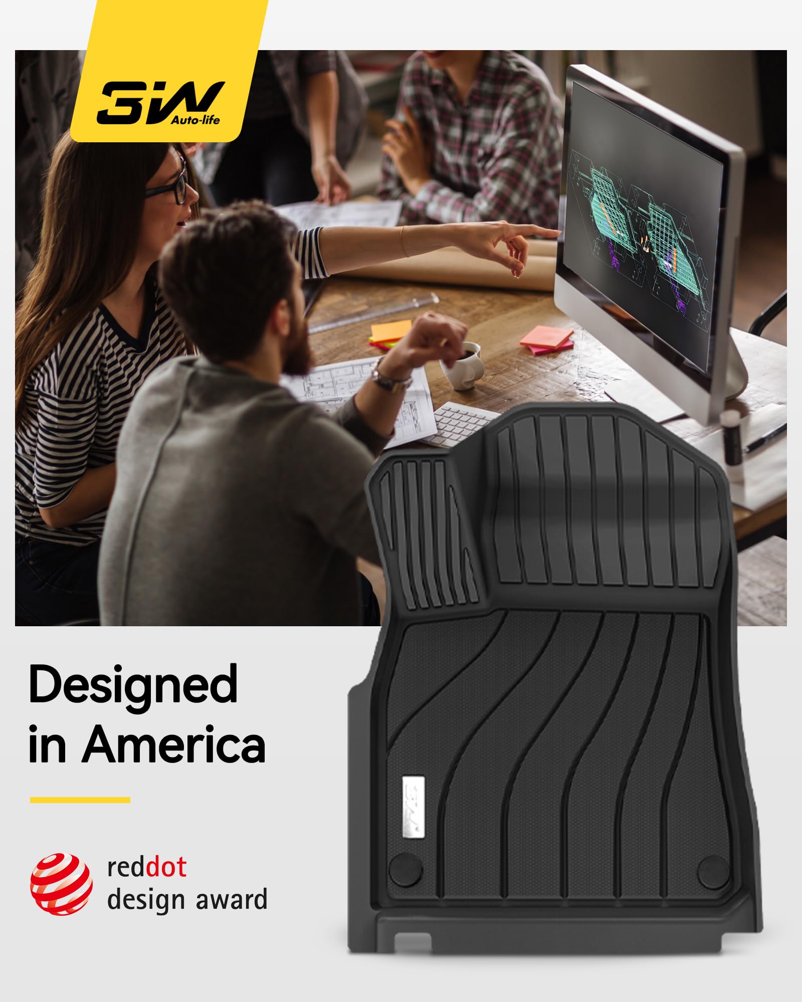 3W Floor Mats Fit Porsche Cayenne 2019-2024 2025 (5 Pcs), Tpe All Weather Custom Fit Floor Liner For Porsche Cayenne 1St And 2Nd