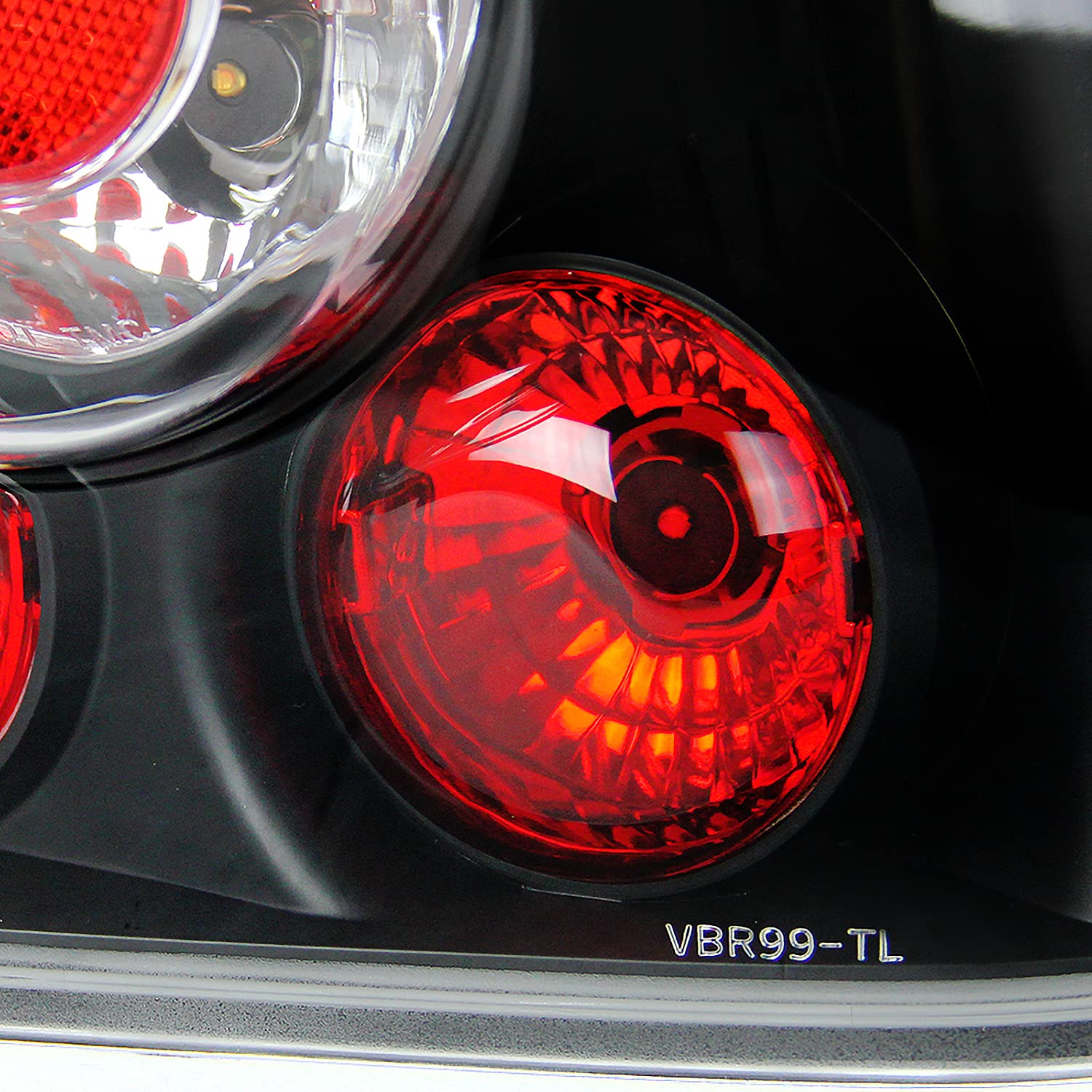 Spec-D Tuning Black Housing Clear Lens Tail Lights Compatible with 1999-2005 VW Jetta/Bora MK4 4-door Sedan, Left + Right Pair A