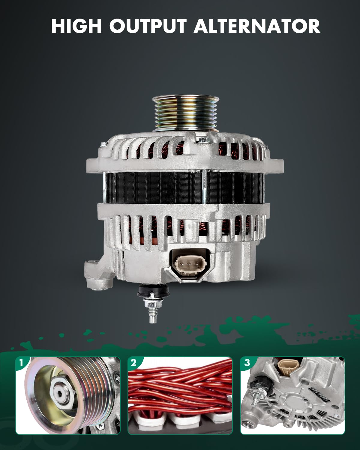 SCITOO Alternator Fits for Nissan 350Z 07-09, 370Z 09-10 & for Infiniti M35 09-10, Q50 14-15, Q70 14-19, 3.5L 3.7L- 12V 150Amp C