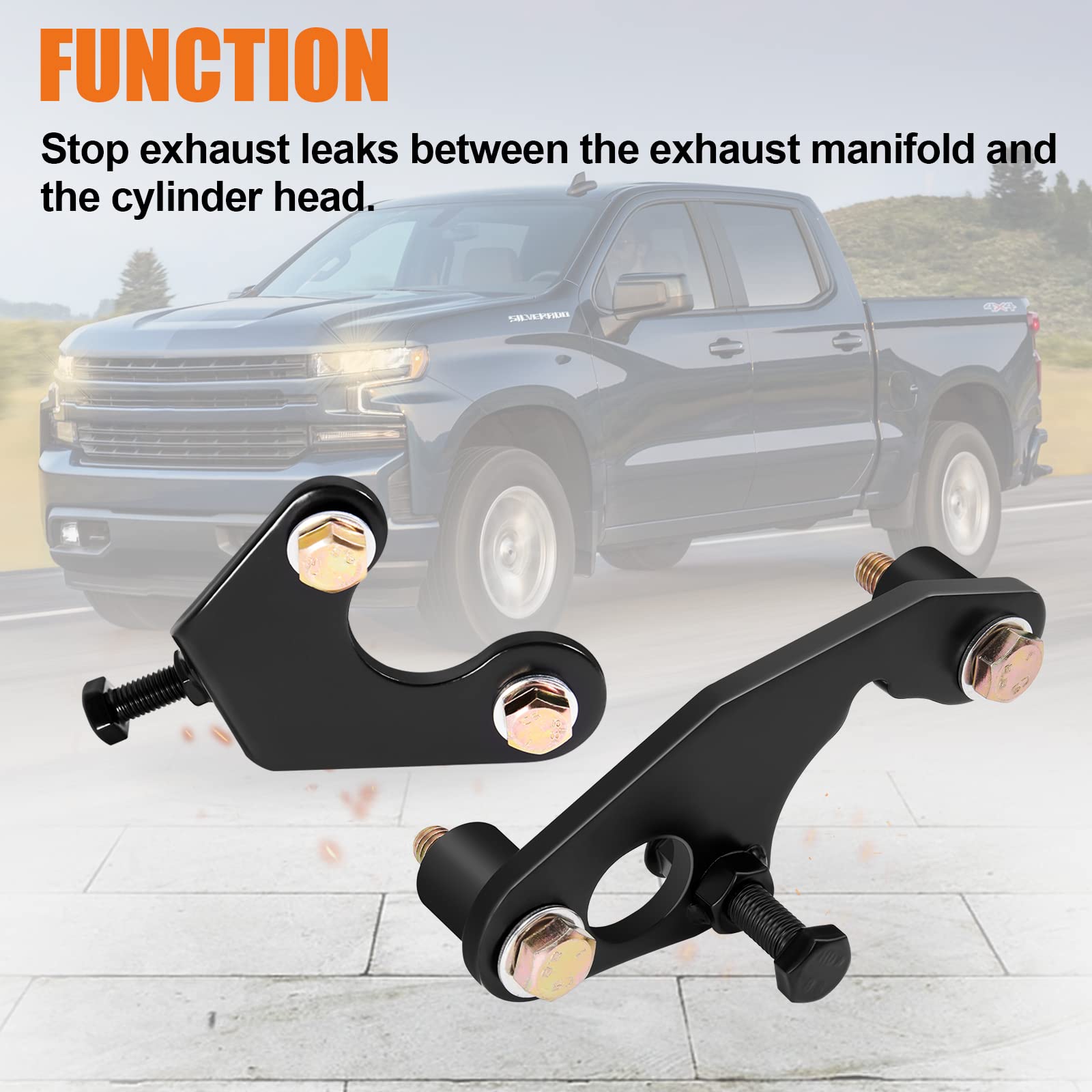 TEMSONE Exhaust Manifold Bolt Repair Kit for GM Trucks & SUVs 4.8L-6.2L (1999-2013, 1999-2021) - Durable,