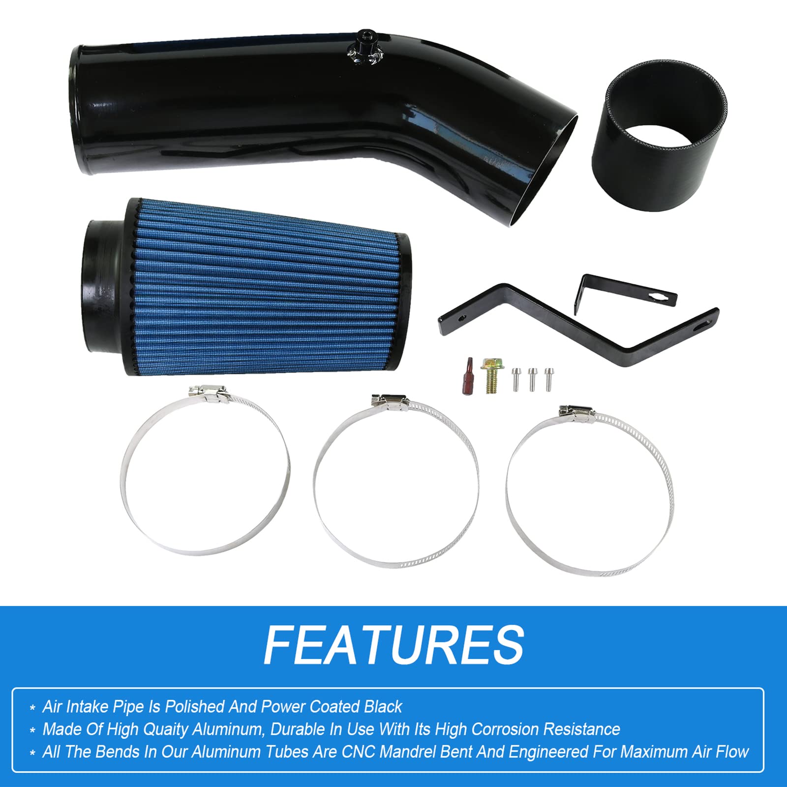 Oiled Cold Air Intake 7.3 Diesel Kit Air Intake Pipe With Oiled Filter Replacement For Ford F250 F350 F450 Super Duty 7.3L Power