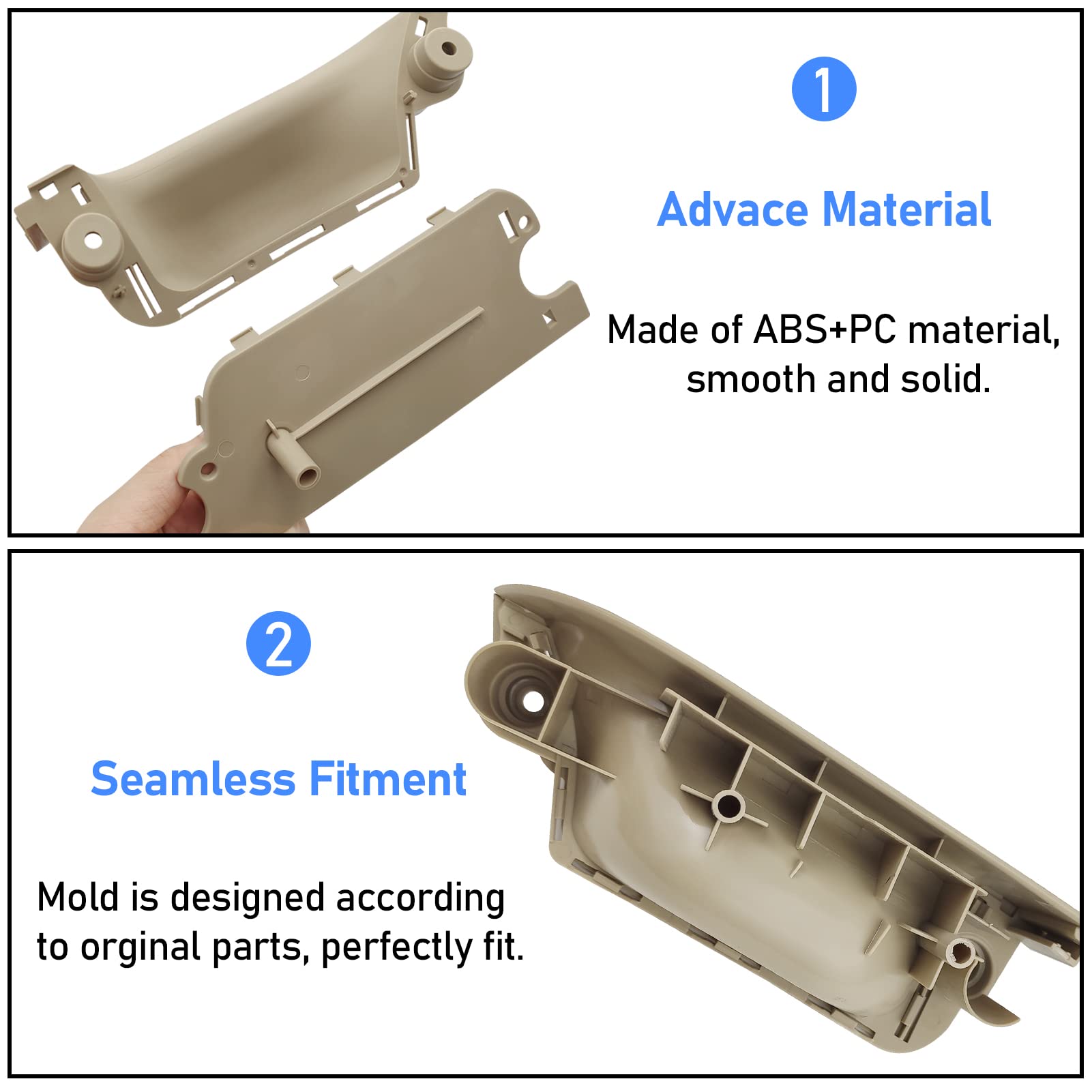 Jaronx Compatible With Bmw 3 Series E90 Lci/E91 Lci Driver Side Door Handle 2008-2011, Window Switch Panel Cover Door Pull Handle Driver Side Armrest Door Handle 320I,323I,325I,328I,335I(13.98Inch)