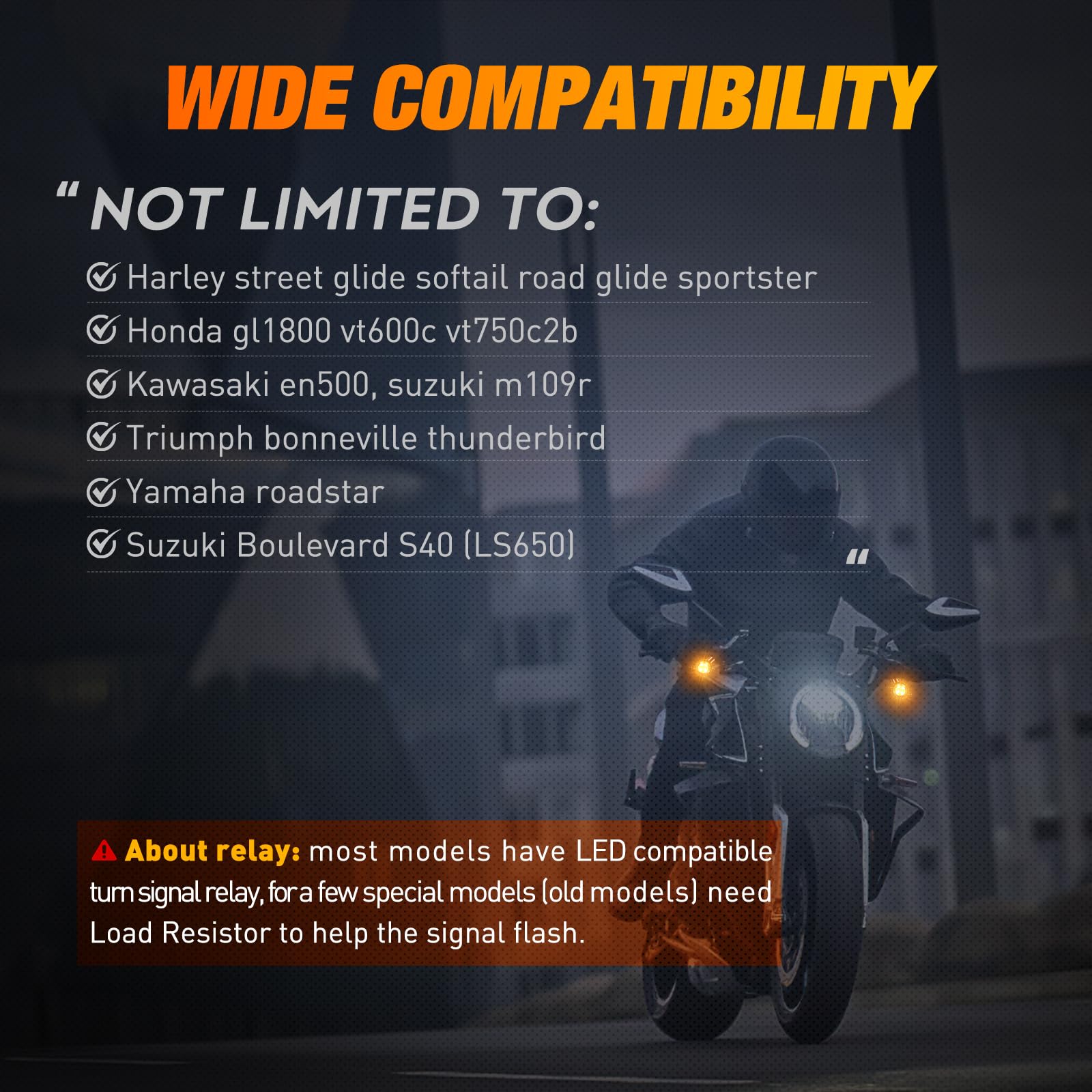 Nilight Motorcycle Led Turn Signals Front Indicator Light Yellow Beam Mini Size Blinkers Compatible With Harley Honda Kawasaki S