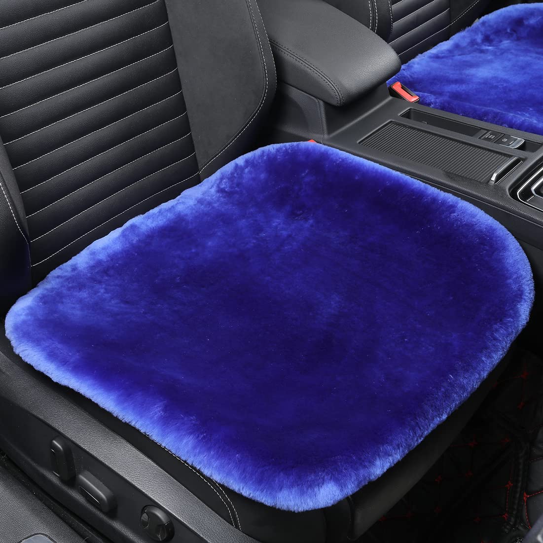 Ogland Fluffy Genuine Australia Sheepskin Car Seat Cover For Auto Interior Accessories With Soft Fuzzy Woolnatural Fur Non-Slip