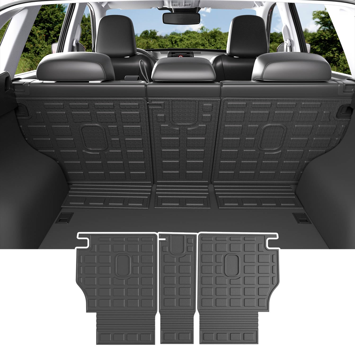 Powoq Backrest Mat Compatible With 2017-2025 Mazda Cx-5 Cargo Liner Back Seat Protector Replacement For 2017-2019 2020 2021 2022 2023 2024 2025 Mazda Cx-5 Accessories(Fit 2017-2024, Rear Backrest Mat)