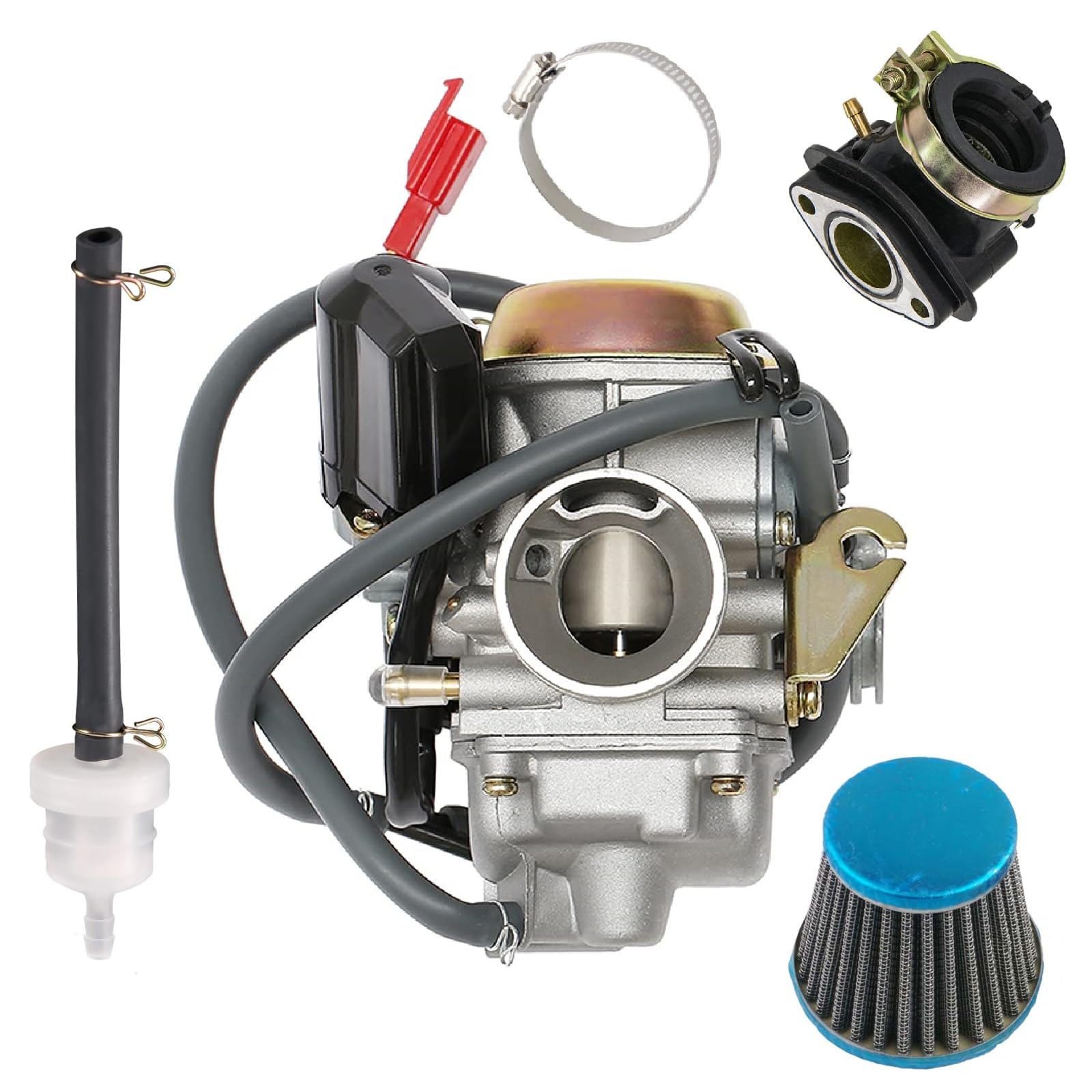 Rytime Pd24J Gy6 150Cc Carburetor Compatible For Moped Atv Go Kart Scooter 125Cc 150Cc 4-Stroke 150Cc Engine Kazuma Taotao Roket