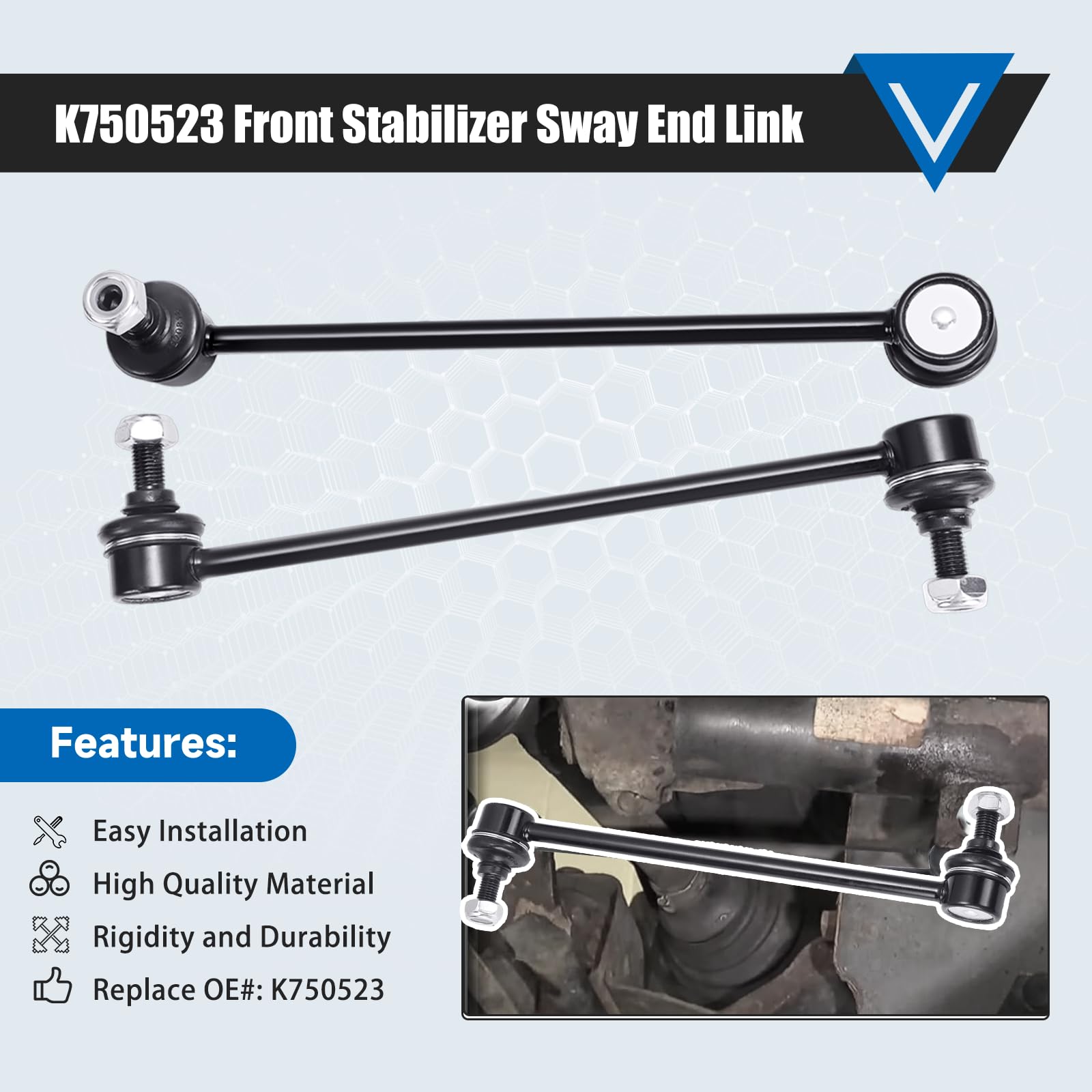 K750523 Sway Bar - Front Stabilizer Bar End Links Compatible With 2012-2022 Hyundai Accent?2011-2016 Elantra?2014-2021 Tucson?20