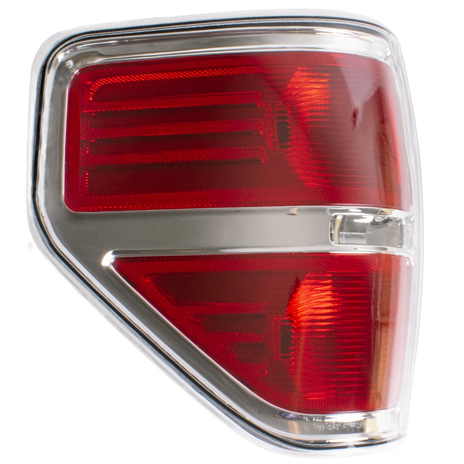 Boine Compatible With 2009 2010 2011 2012 2013 2014 Ford F150 F-150 Left Driver Side Tail Light Housing - Chrome Trim