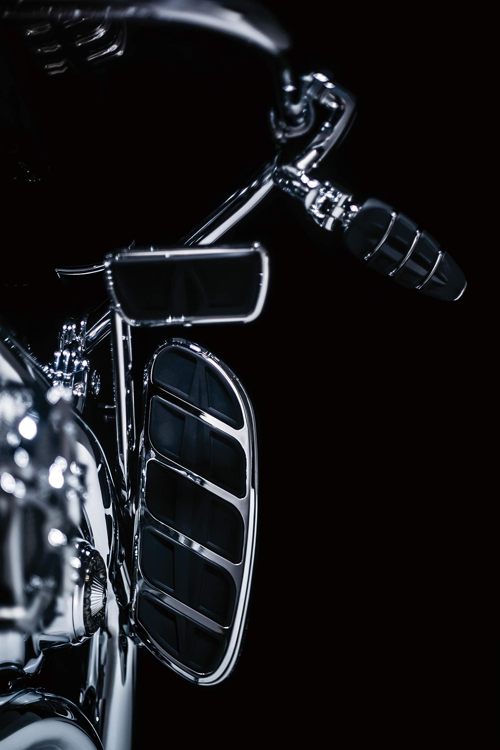 Kuryakyn 4310 Motorcycle Foot Control: Kinetic Brake Pedal Pad For 1980-2019 Harley-Davidson Fl Motorcycles, Chrome