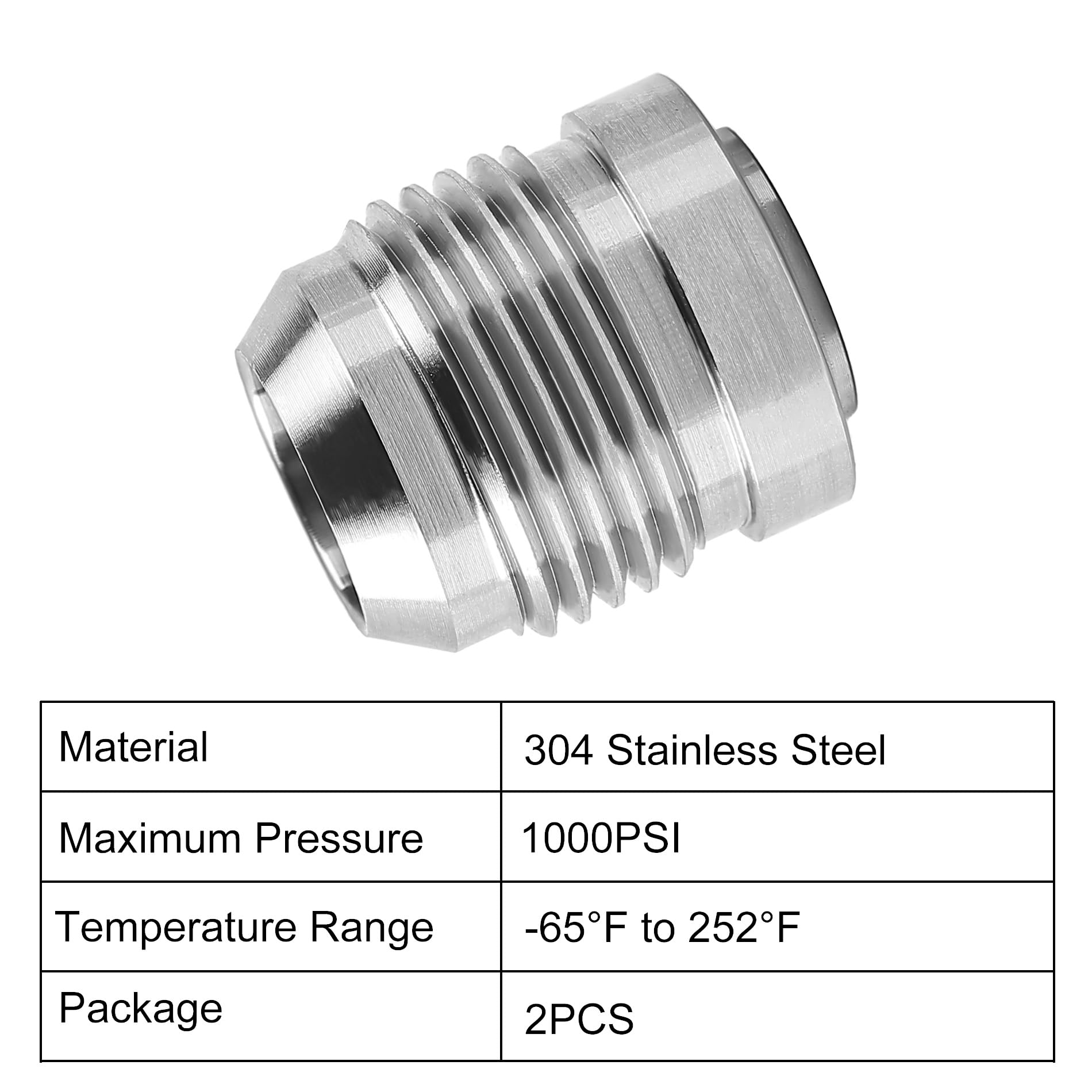 Evil Energy Male 12An Weld On Bung Fitting Stainless Steel 2Pcs