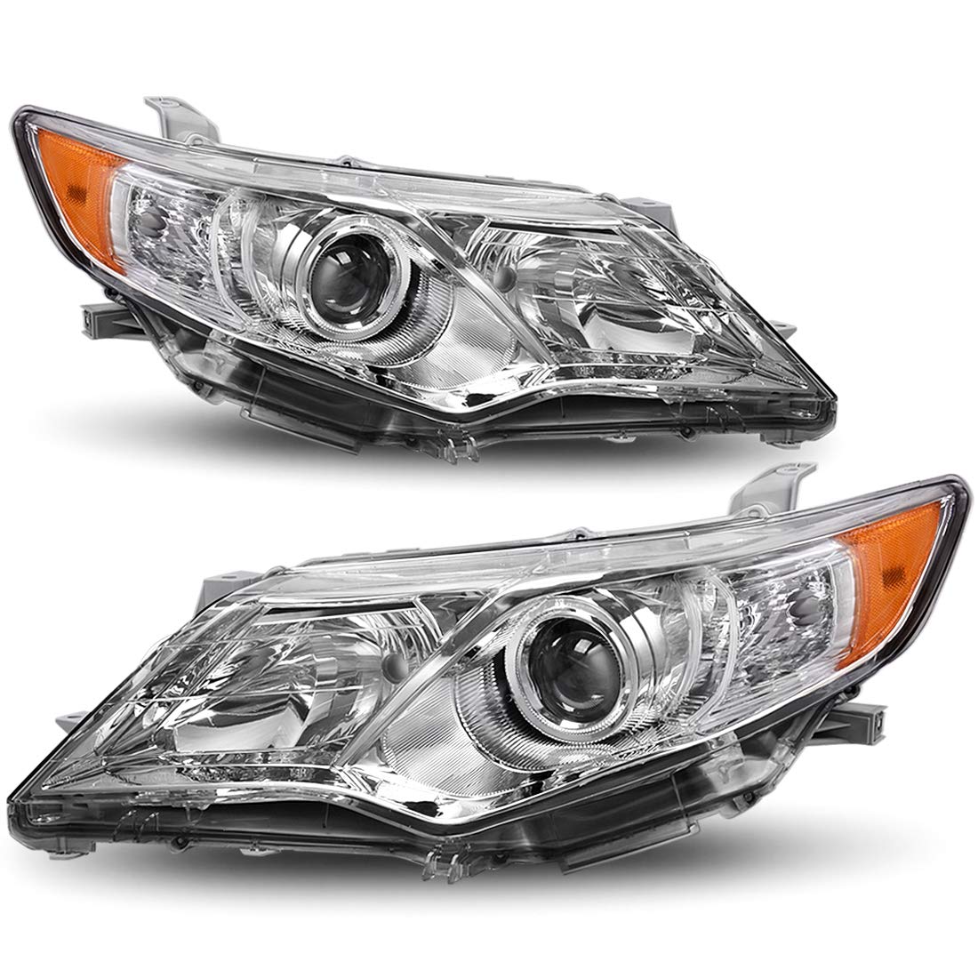 Autosaver88 Headlight Assembly Compatible With 2012-2014 Camry L/Le/Xle/Hybrid Le Xle 12 13 14 Camry Headlamp Replacement Chrome