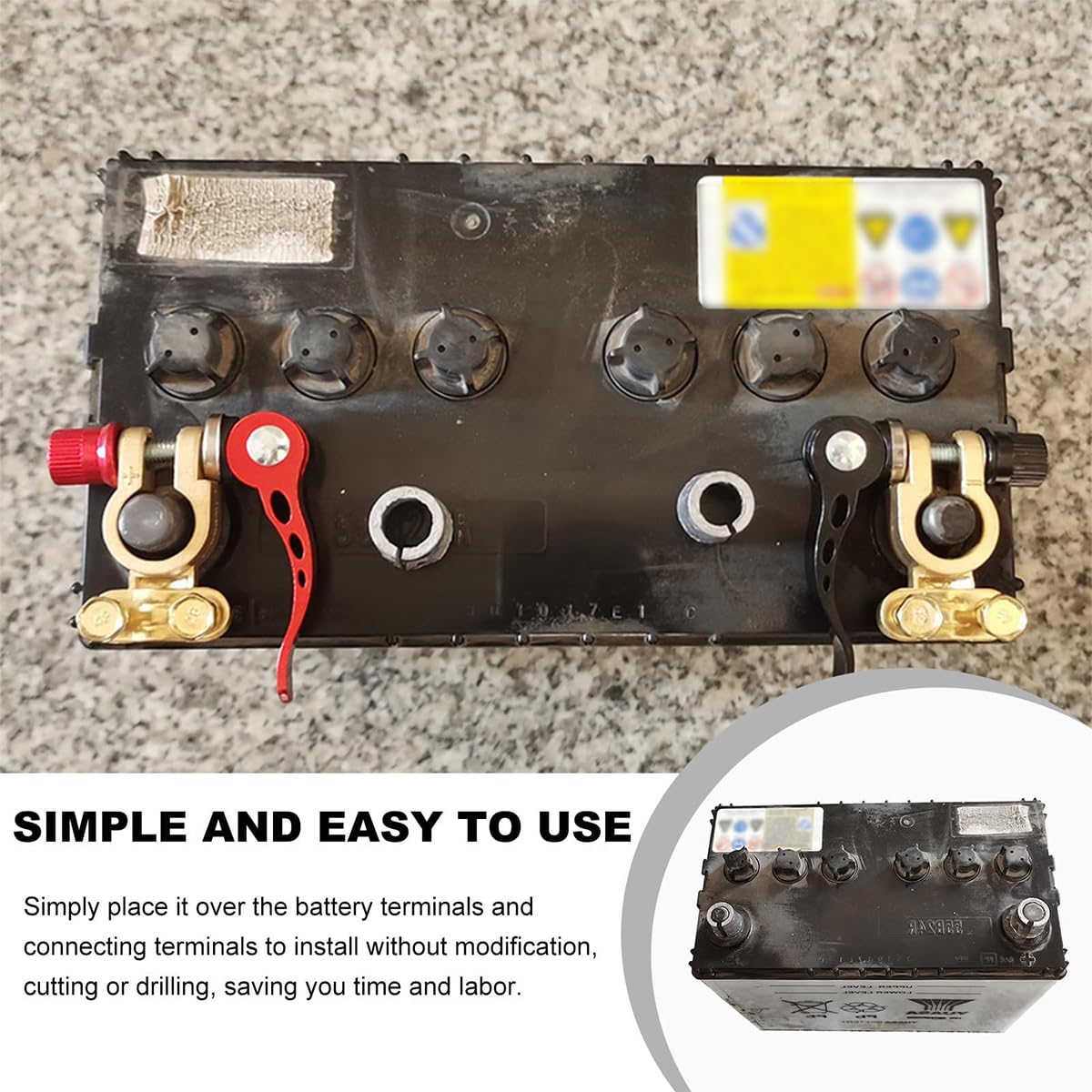 AUCELI Car Battery Post Shims, 2PCS Pure Lead Anode Cathode Vehicle Terminal Sleeves, Automotive Batteryterminal Positive Negati