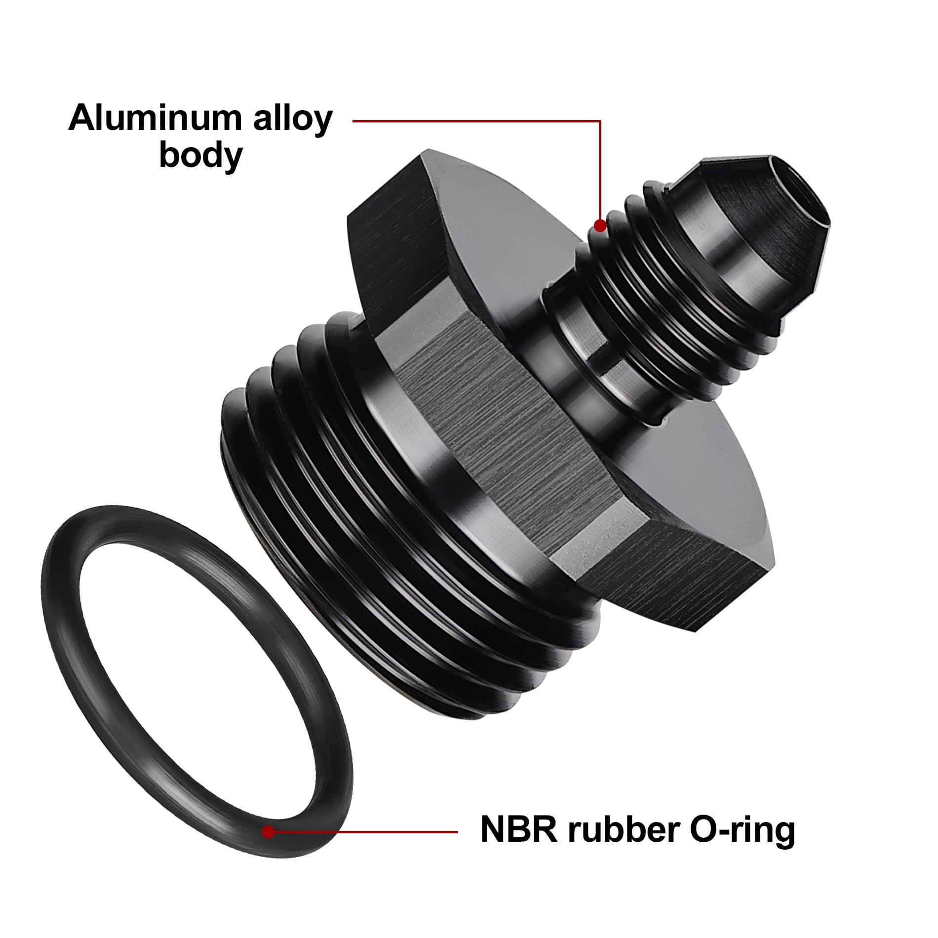 Evil Energy 4An Flare To An10 Orb Male O-Ring Fitting Adapter