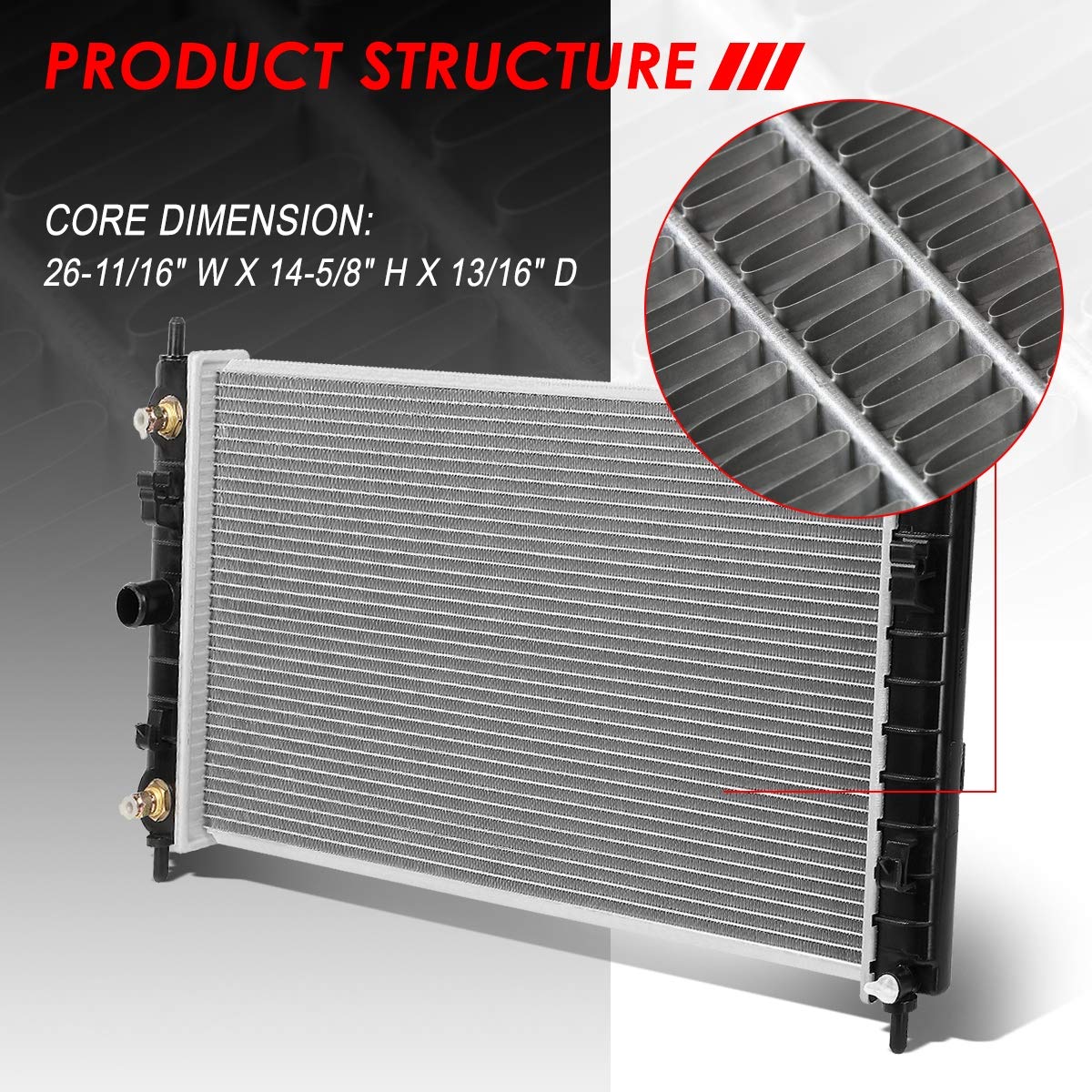 Auto Dynasty Radiator Compatible With 06-12 Pontiac G6 Saturn Aura Chevy Malibu 2.4L 3.5L 3.6L, Dpi 2864 Factory Style 1-Row Coo