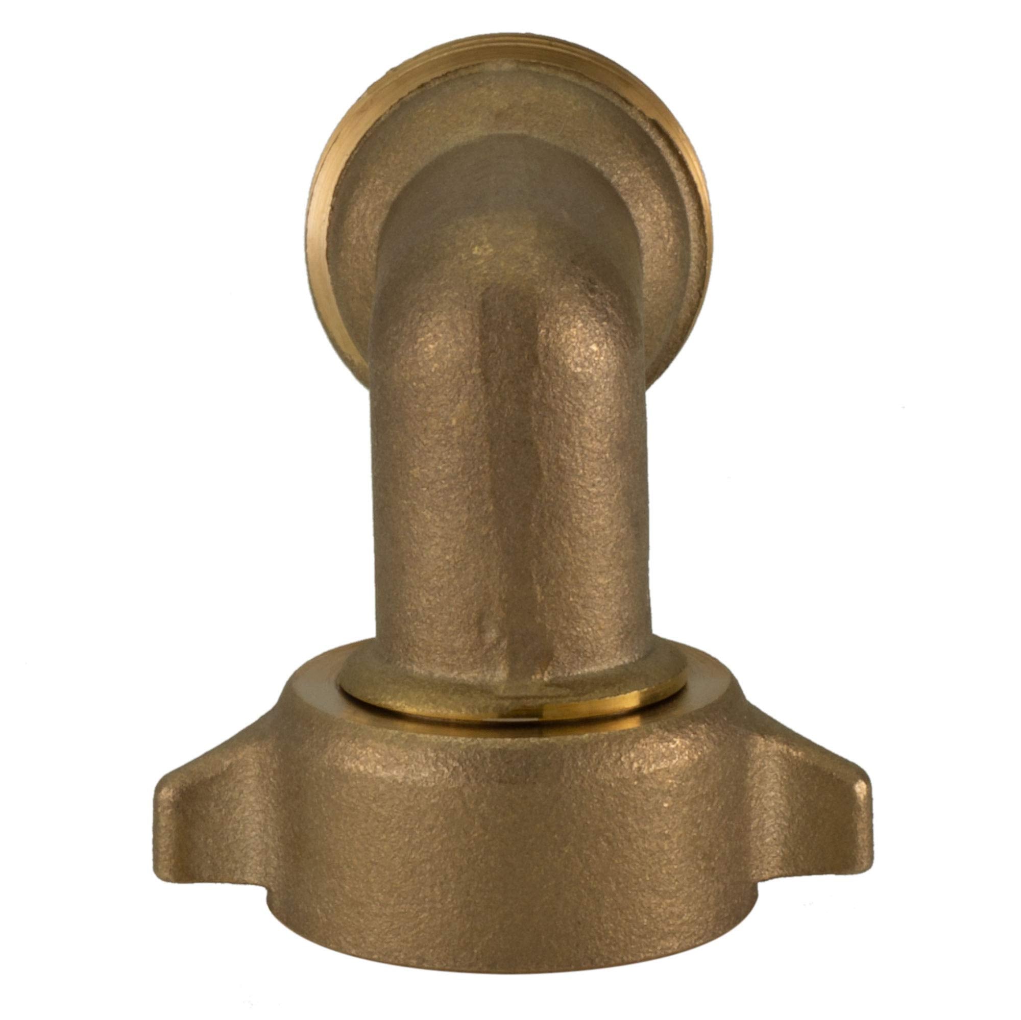 Rv City Water Fill Inlet | Black | Optional Hose Elbow | Flange Brass With Check Valve | Camper | Trailer | Marine (With Hose El