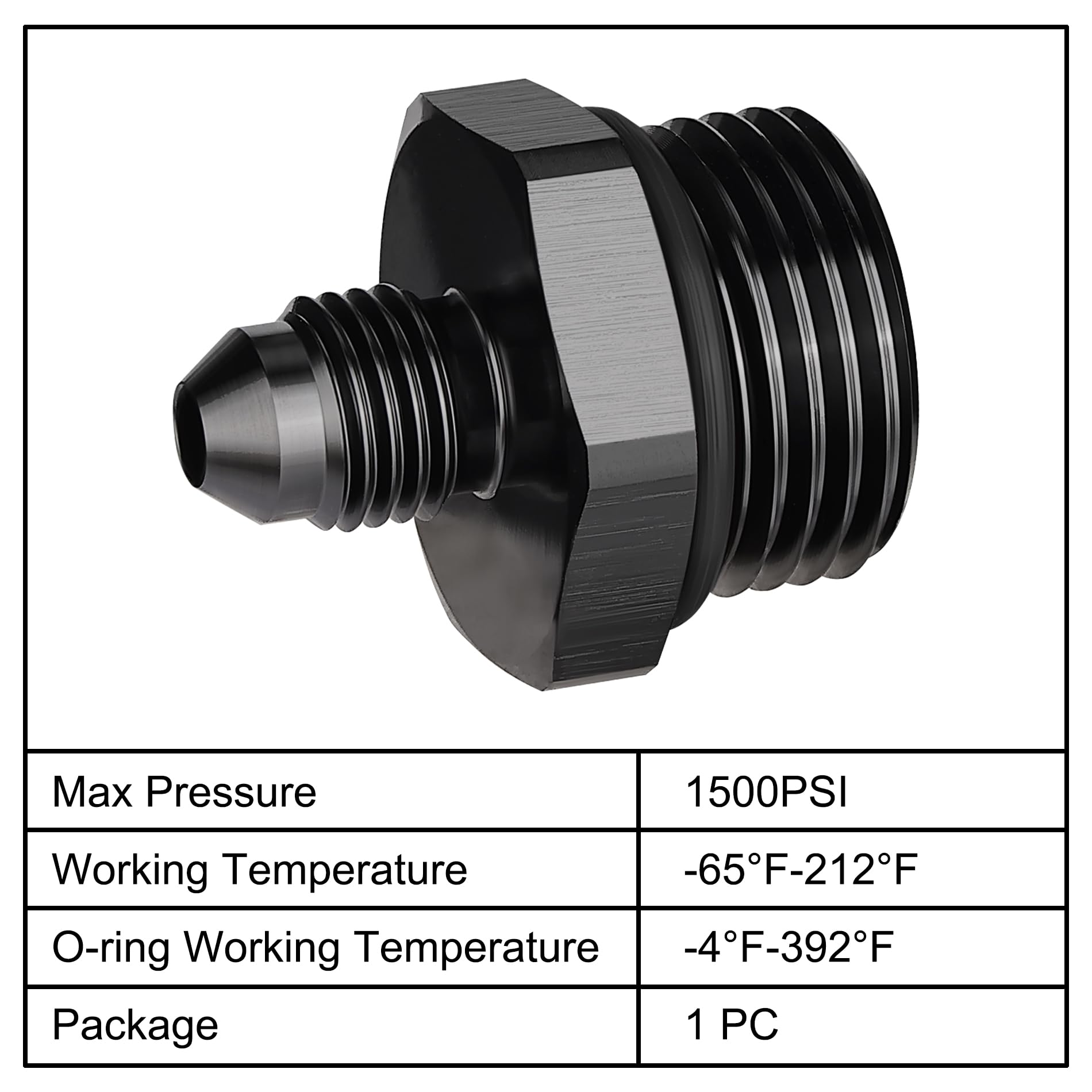 Evil Energy 4An Flare To An10 Orb Male O-Ring Fitting Adapter