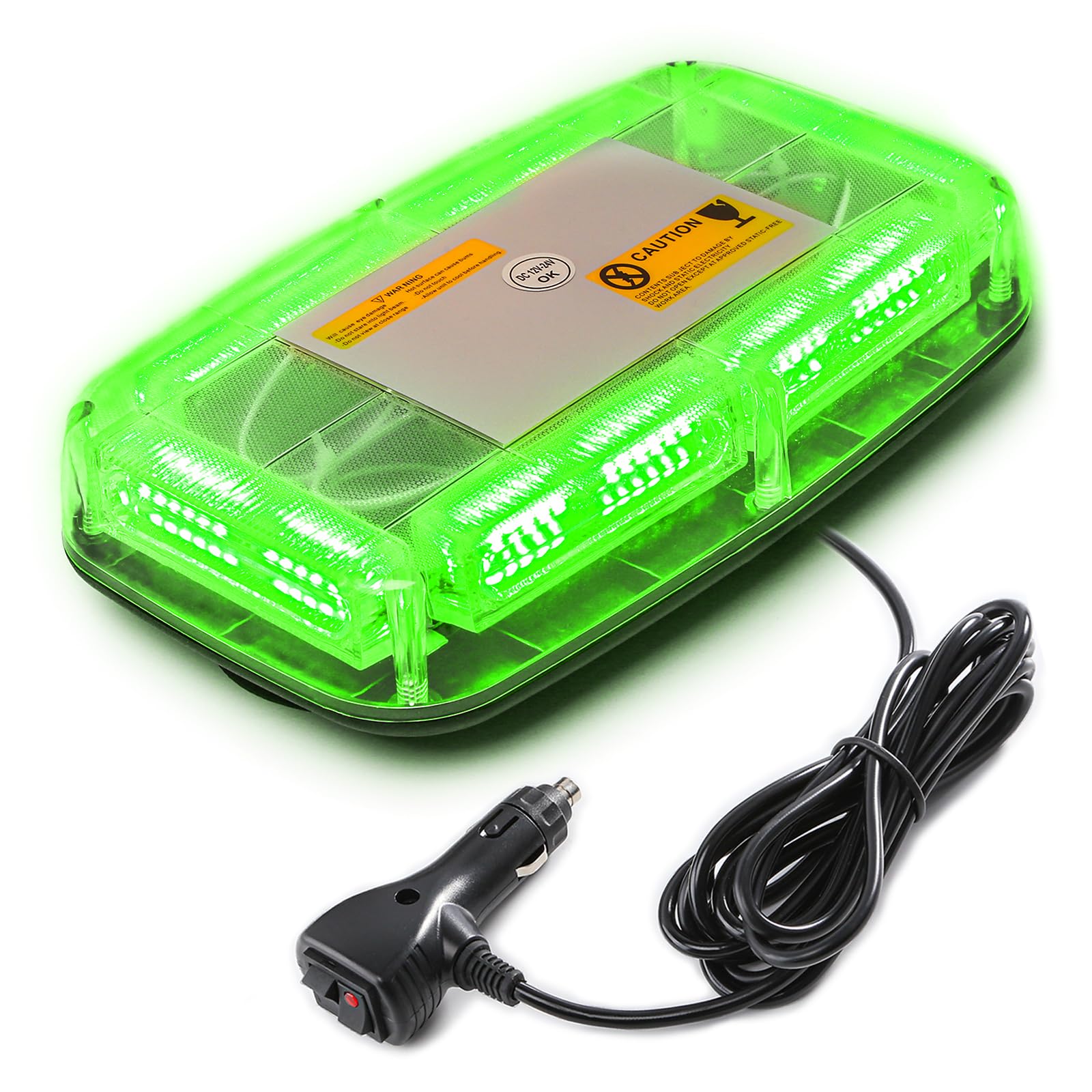 Pkinglake 72Led Roof Top Emergency Strobe Beacon Lights, 12-24V High Visibility Safety Warning Mini Led Strobe Light Bar With Ma
