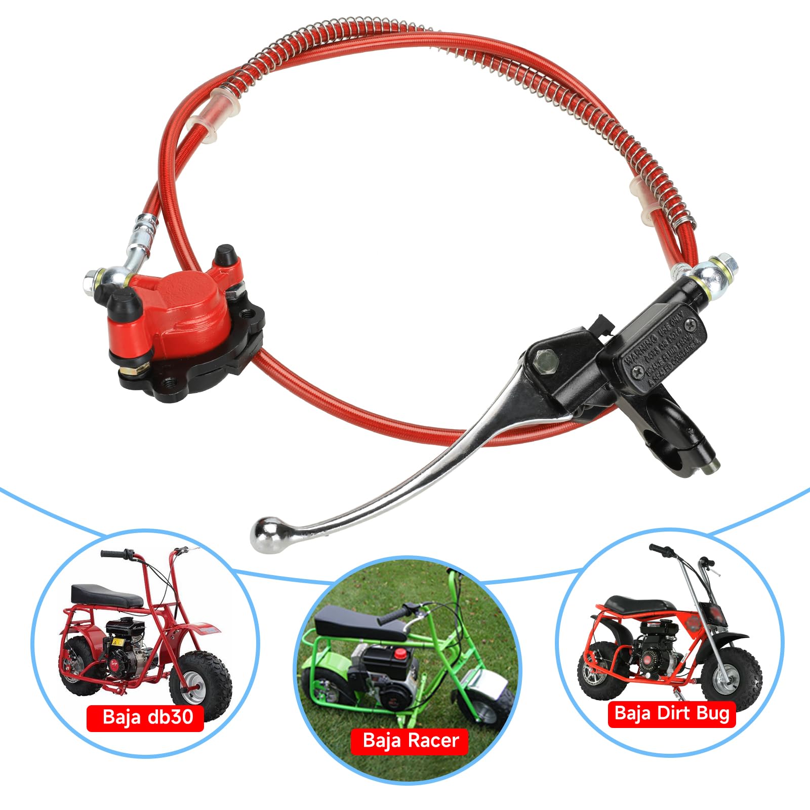 FVRITO Upgraded Mini Bike Hydraulic Disc Brake Kit for Baja DB30 Doodle Bug Blitz Dirt Bug Racer 97cc 79cc Predator 2.8hp Engine