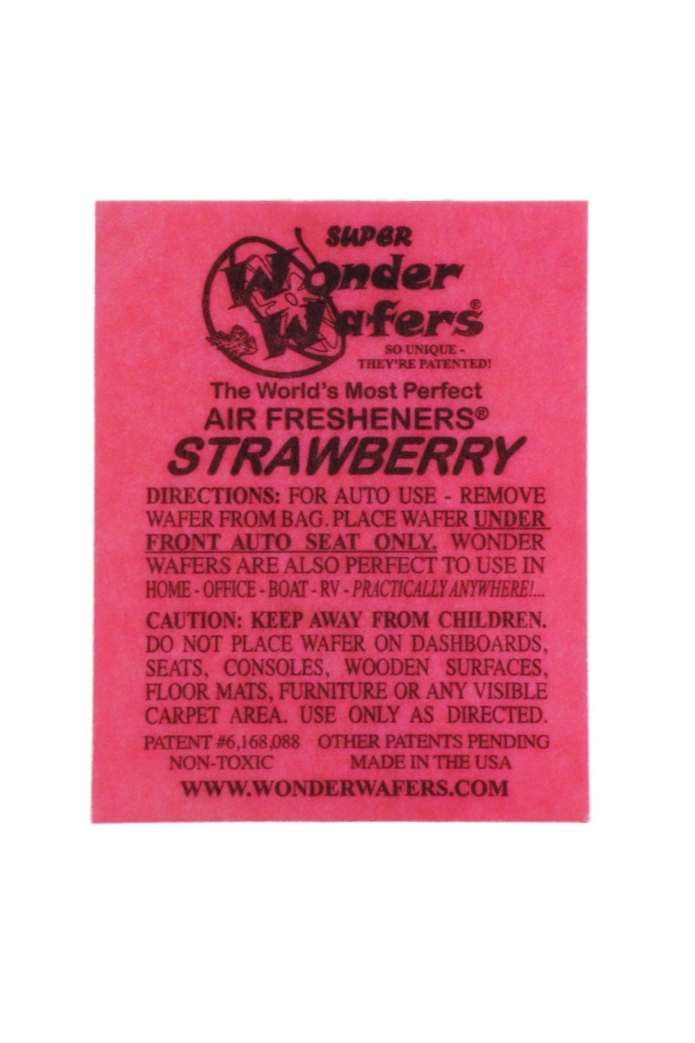 Wonder Wafers Air Fresheners 25Ct. Individually Wrapped, Strawberry Fragrance