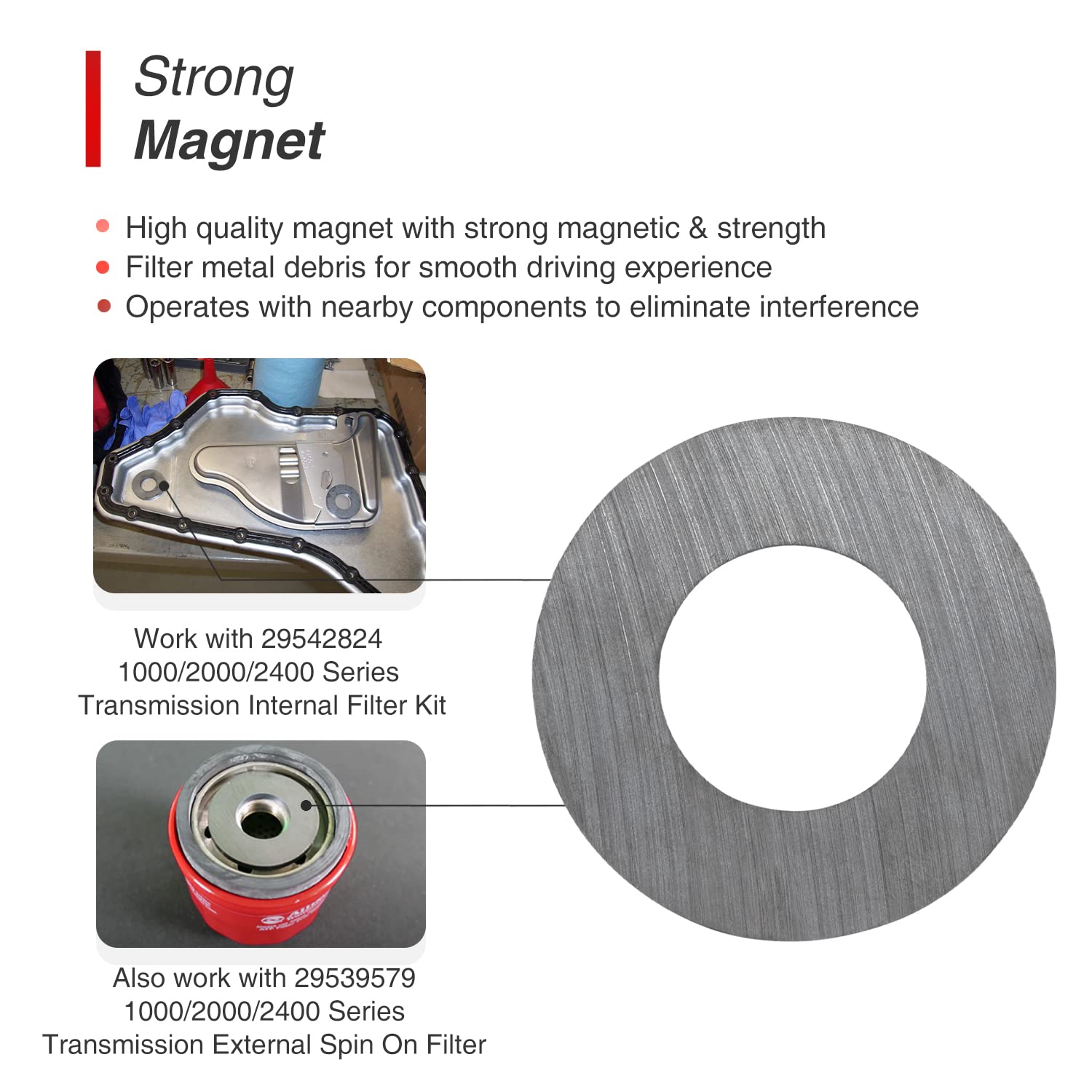 4 Pack Replace For Allison 29535617 Automatic Transmission Fluid Pan Magnet, For Use On 29539579, 29542824 Transmission External