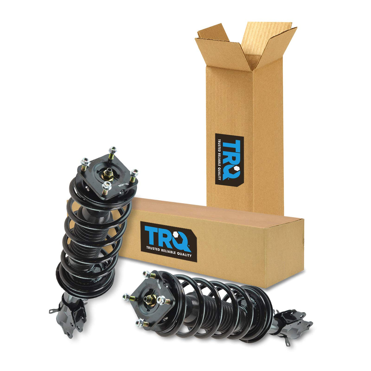 Trq Front Strut & Coil Spring Assembly Set Driver & Passenger Sides Compatible With 07-12 Mazda Cx-7
