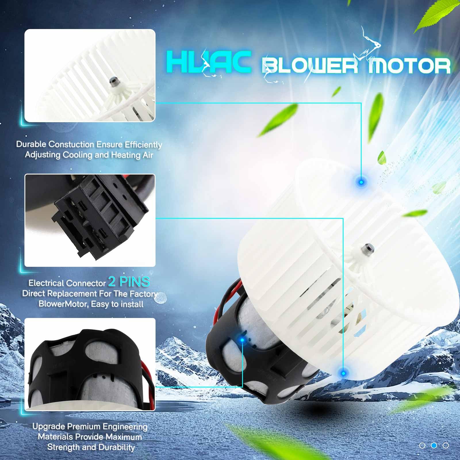 64119242607 75027 Heater Blower Motor With Fan Cage Fits 2011-2016 Bmw 528I /2012-2016 Bmw 528I Xdrive /2014-2016 Bmw 535D /2011