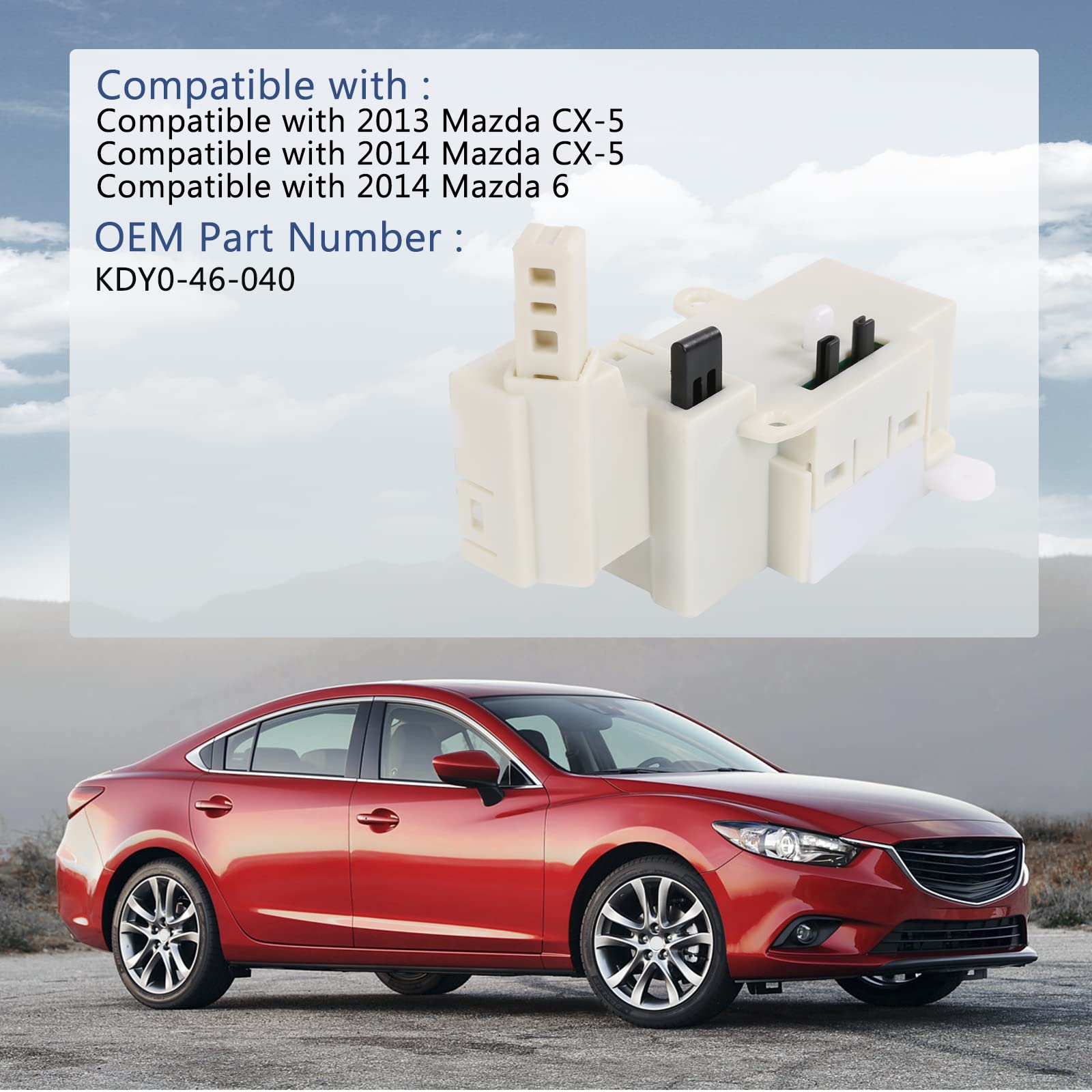 Dicmic At Shifter Switch With Screw Compatible With 2013-2014 Mazda Cx-5 2014 Mazda 6 Replace# Kdy0-46-040