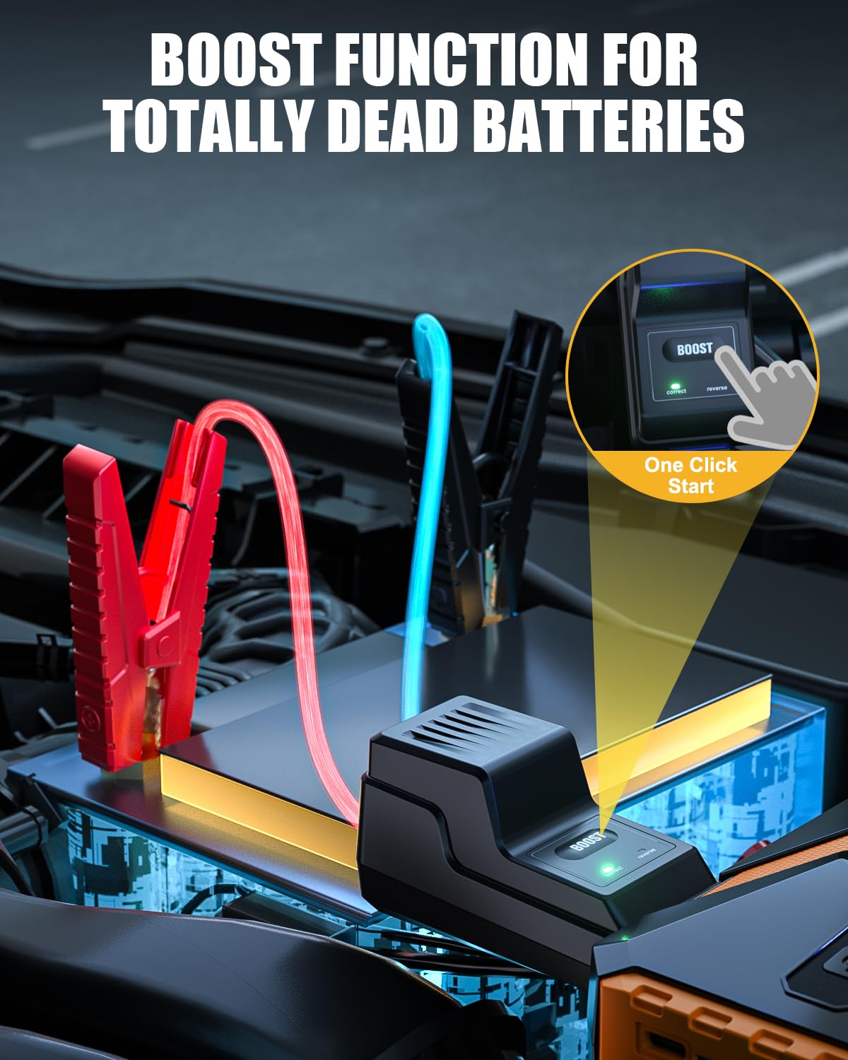 Vtoman V10 3500A Jump Starter, Portable Car Starter (9.5L Gas,7.5L Diesel Engine) 12V Lithium Jump Box, Auto Battery Booster Pow