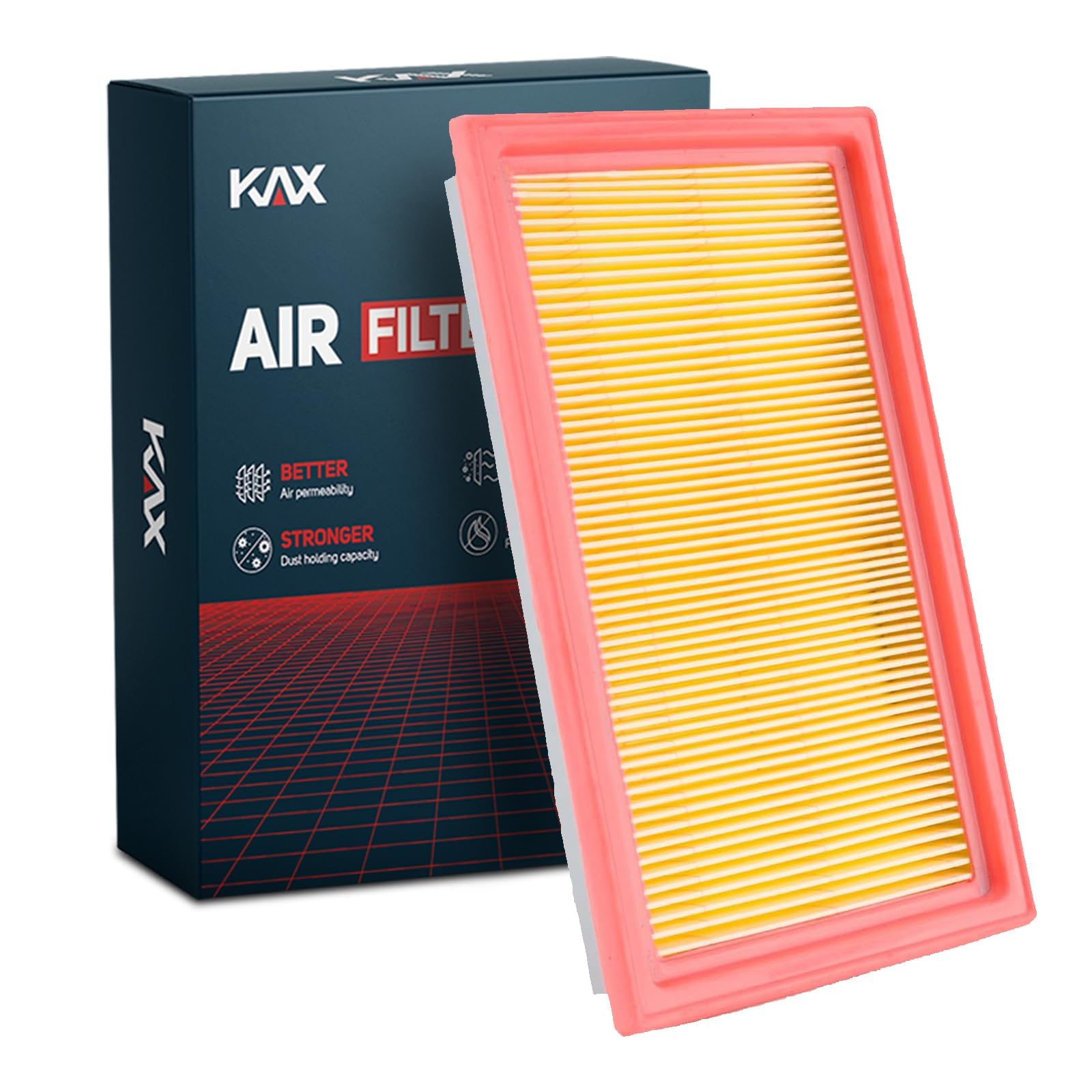 Kax Engine Air Filter, Ca10234 Replacement For City Express, Q50, Cube, Nv200, Versa, Advanced Air Filter Media, Increased Accel