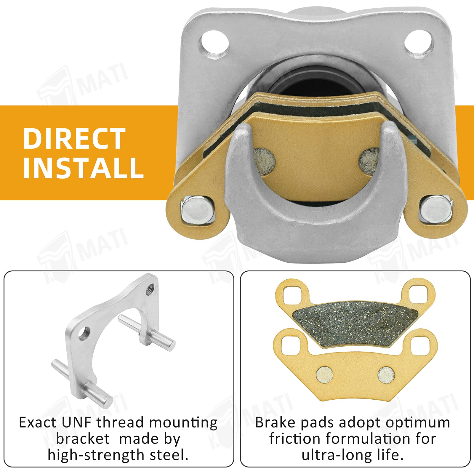 M Mati Rear Brake Caliper Assembly For Polaris Atv Hawkeye 325 400 Sportsman 400 450 500 570 Farmhand 450 1911415