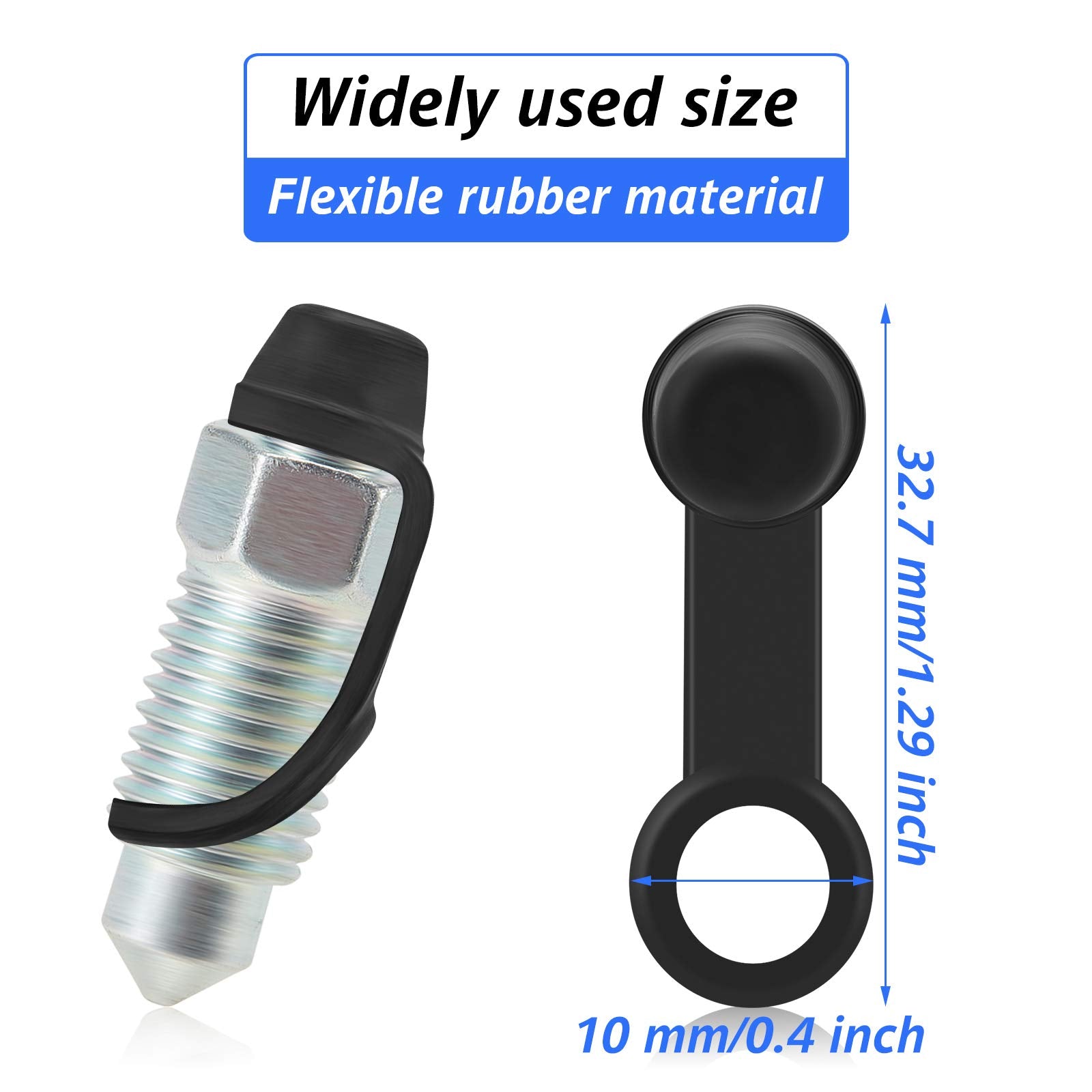 Frienda 50 Pieces Brake Bleeder Rubber Caps Brake Bleeder Screw Caps Grease Fitting Cap Rubber Dust Cover For Cars And Motorcycl
