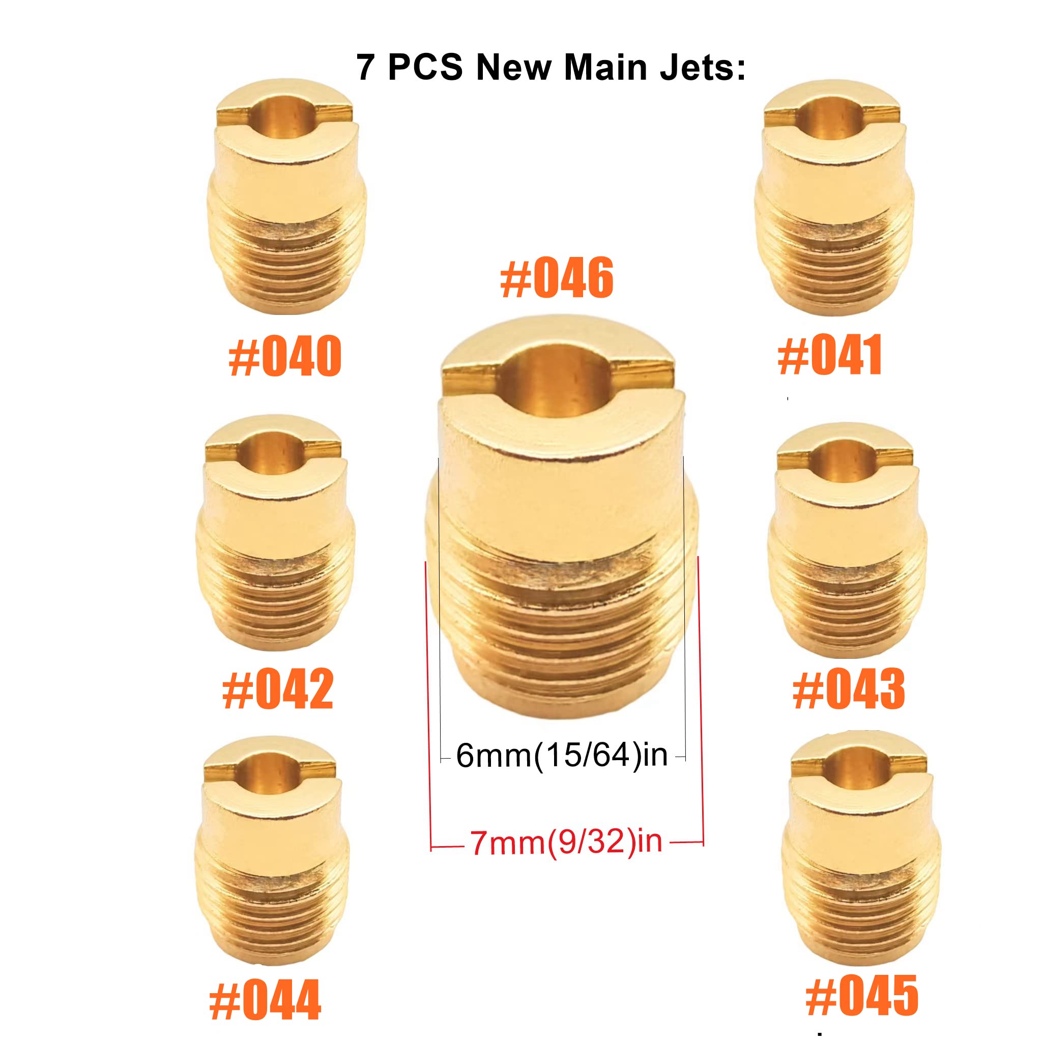 Yamakato Aftermarket Carburetor Jet Kit 040 041 042 043 044 045 046 For Honda And Clone Predator 301Cc 420Cc Gx270 Gx390 Gx340 E