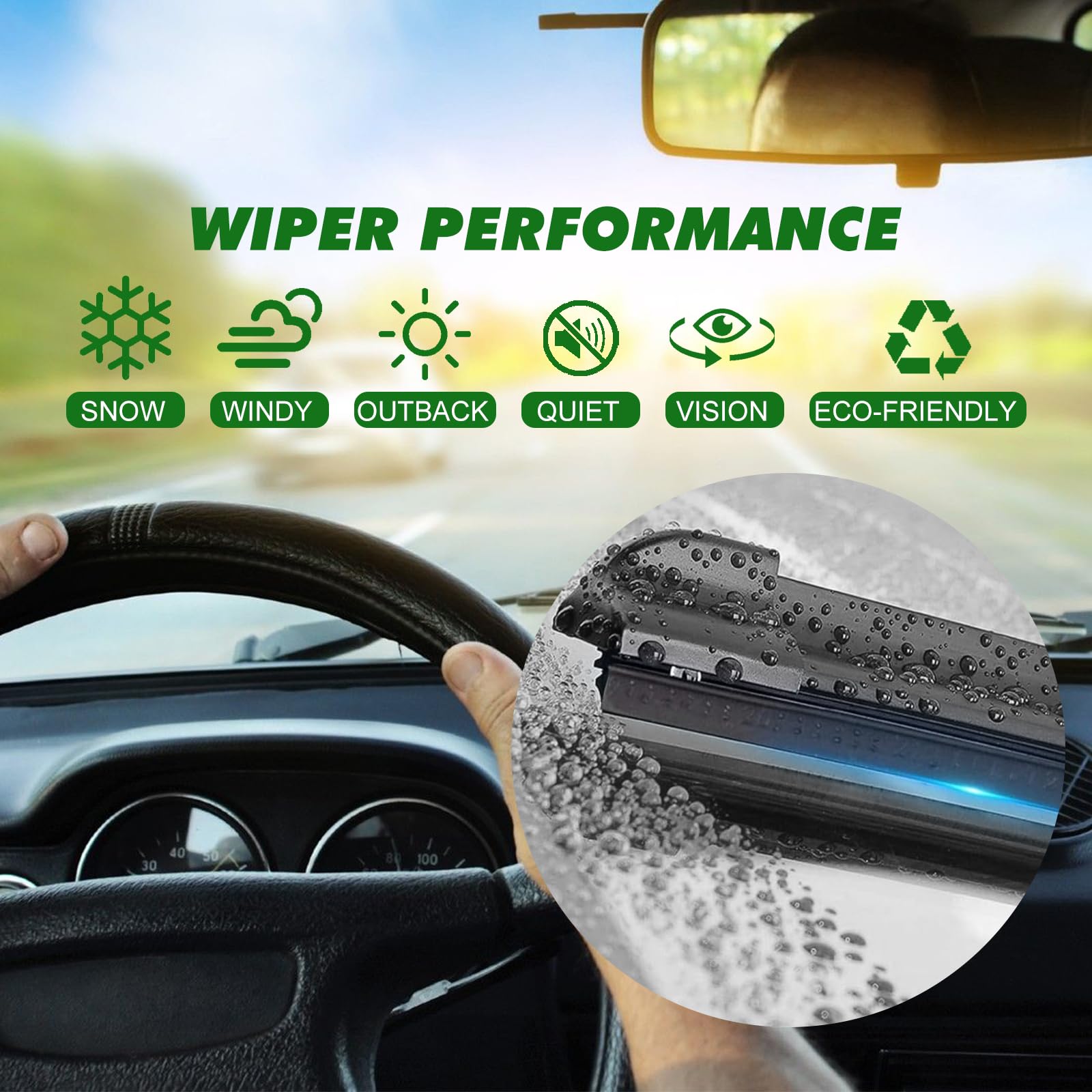 Rear Windshield Wiper 16'' Original Replacement For Honda Odyssey 2023-2005 Passport 2024-2019 Subaru Forester 2005-2003 Impreza