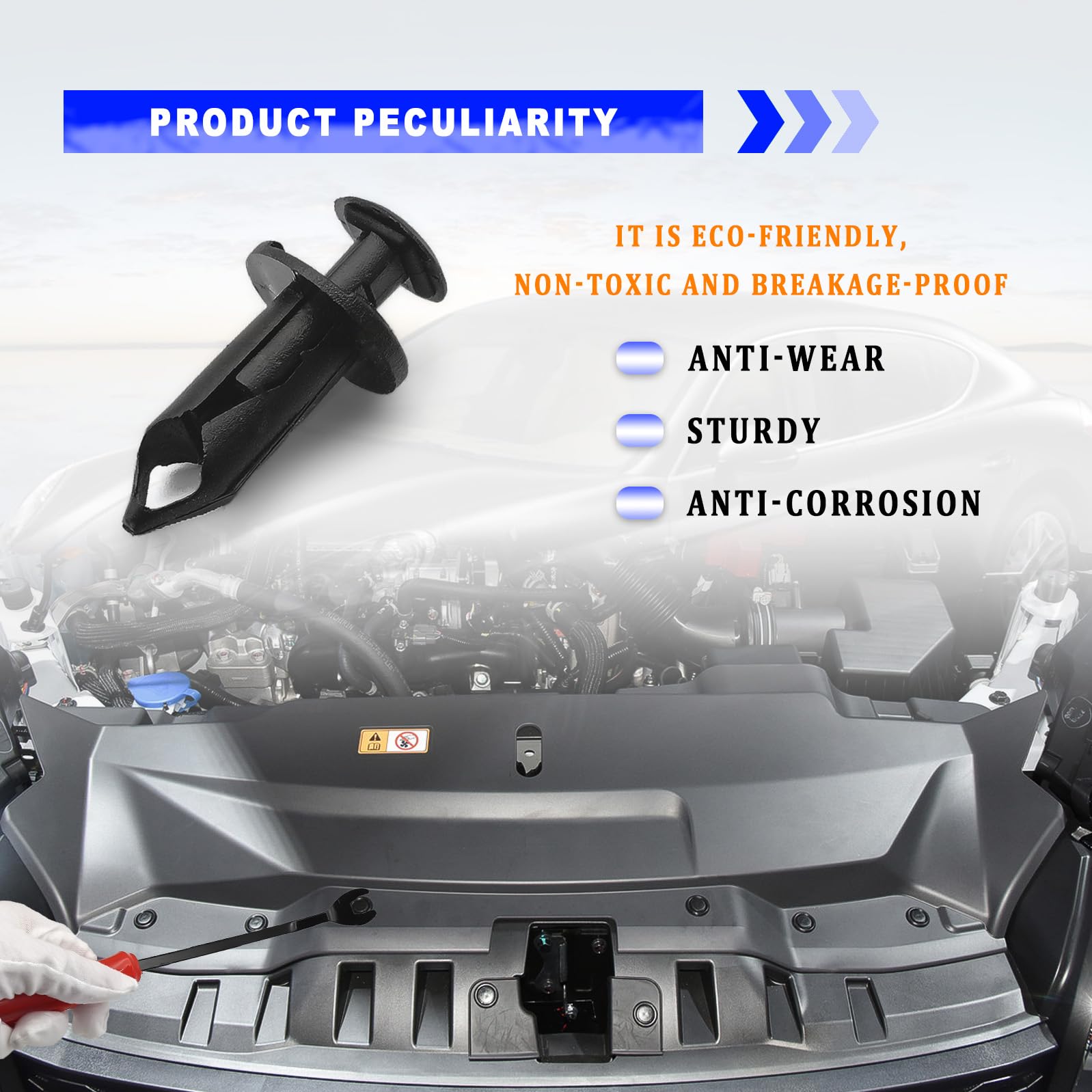 Atv Utv Fender Push Clips For Honda Rancher Foreman Rubicon Rincon Trx680 Trx650,Utv Nylon Body Rivets Fasteners Clips For Polar