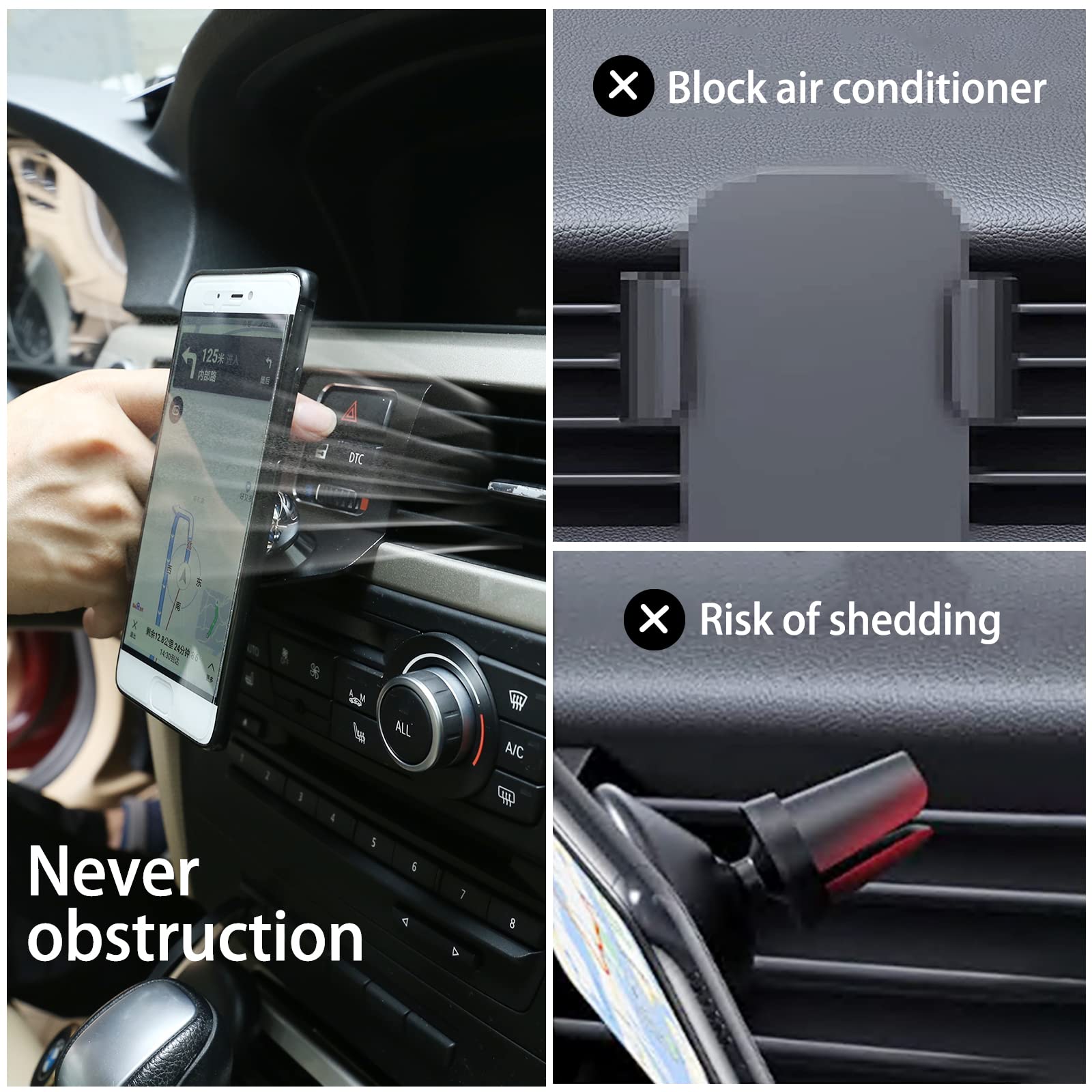 Llkuang 360-Degree Rotary Cell Phone Holder Mobile Phone Mount For Bmw 3 Series E90 E91 E92 E93 2005-2010 2011 2012(Aluminium Al