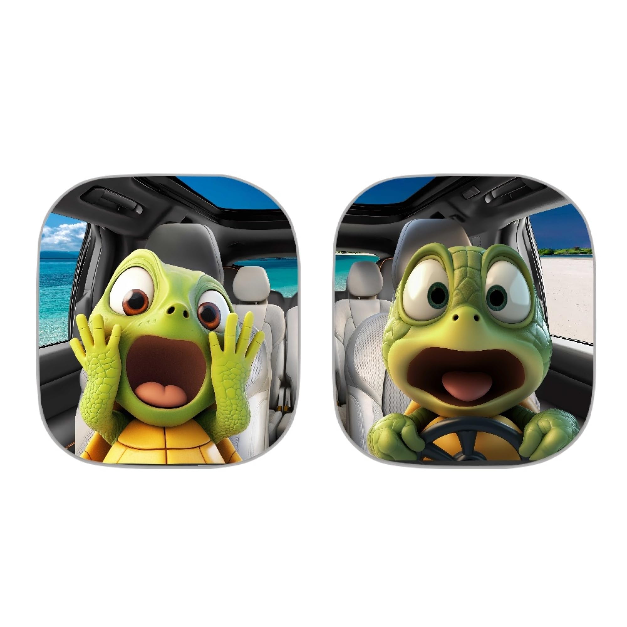 Huisefor Turtle Car Sun Shade 2 Pack Funny Windshield Cover For Automotive Foldable Automotive Windshield Sunshade Uv Rays Prote