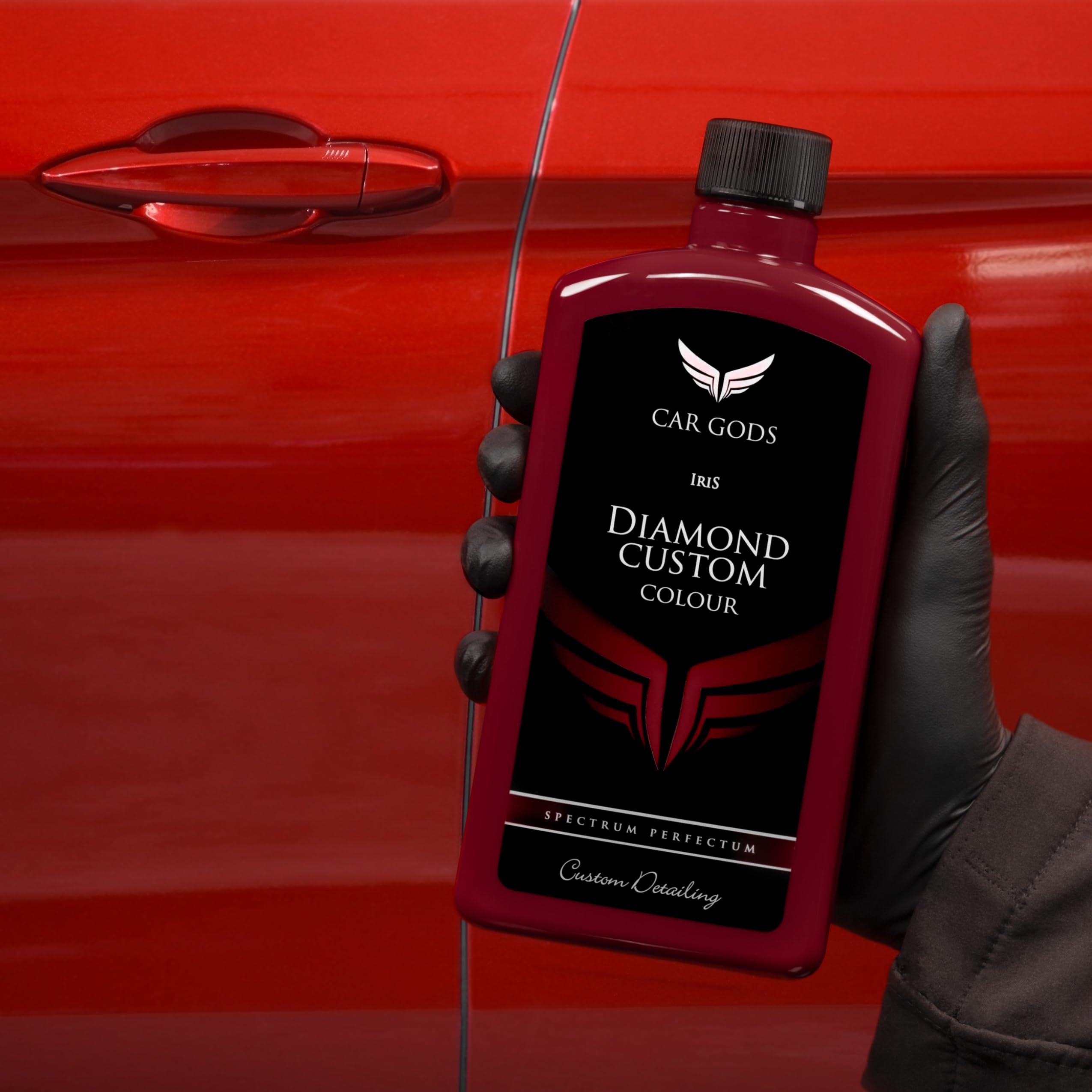Car Gods 3-in-1 Polish Wax Color Restorer & Scratch Remover, Dark Red, 17 Fl Oz, Model GOD713, Diamond Material