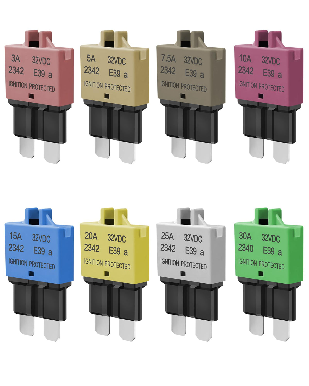 Automotive Low Profile Atc Ato Fuse Car Resettable 3A 5A 7.5A 10A 15A 20A 25A 30A Standard Fuses Manual Reset Fuses Blade Circui